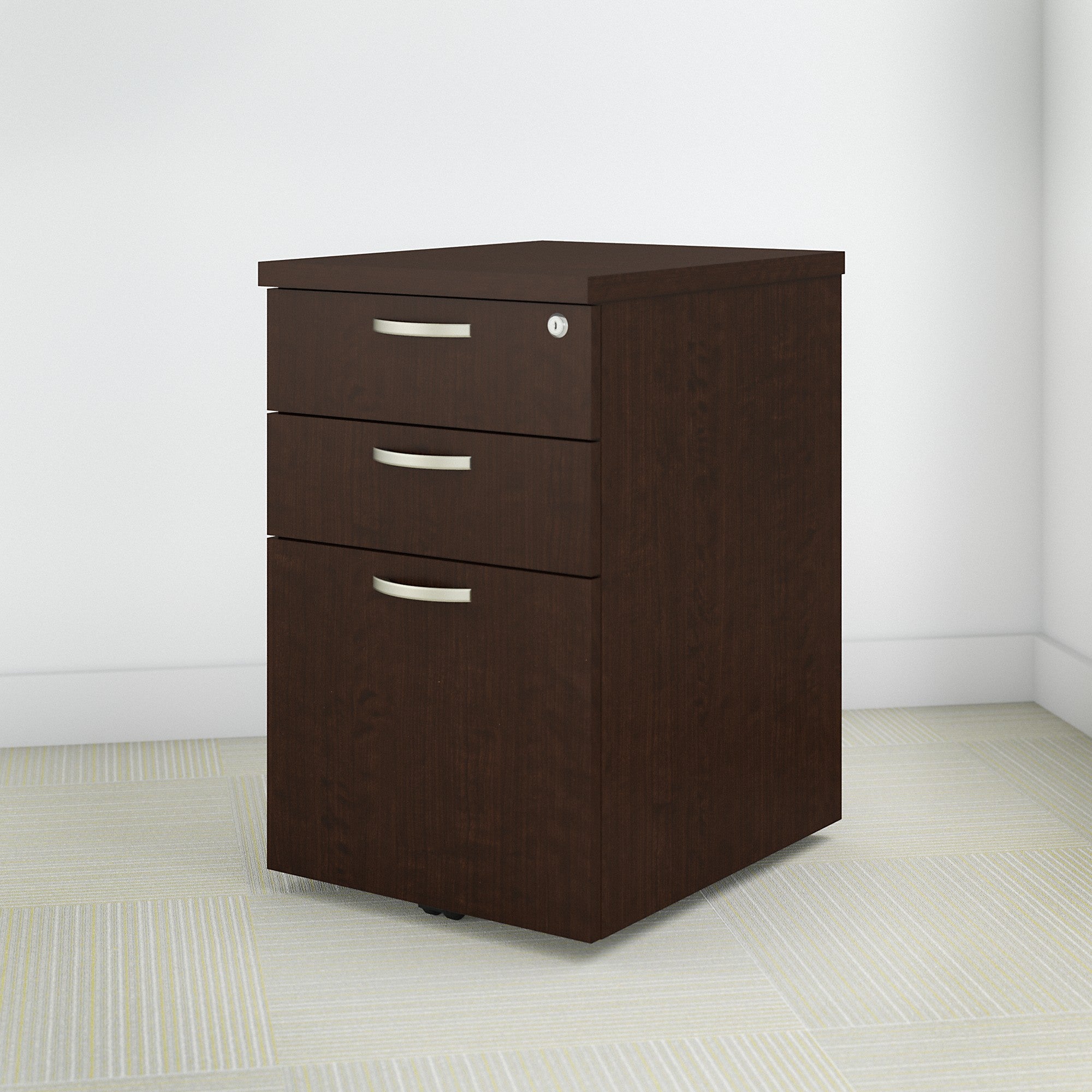 Bush Business Furniture Easy Office 3 Drawer Mobile File Cabinet