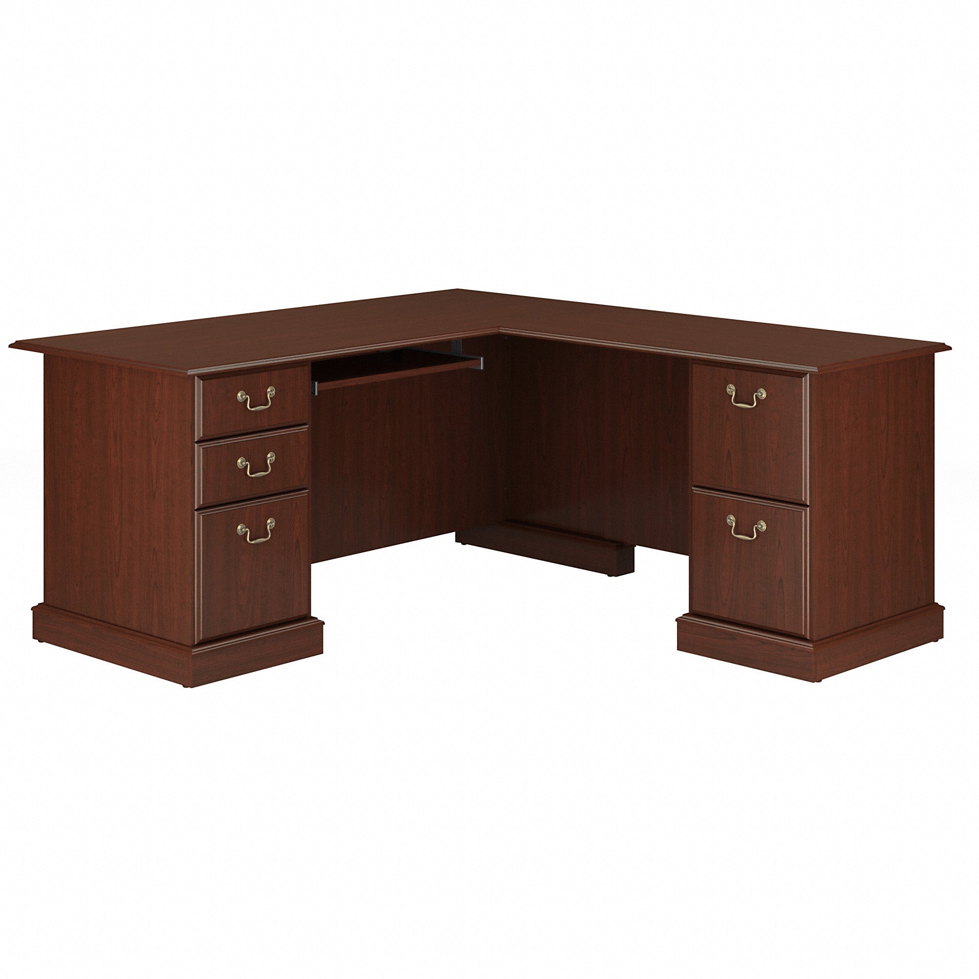 Bush Furniture Saratoga L Shaped Computer Desk with Drawers