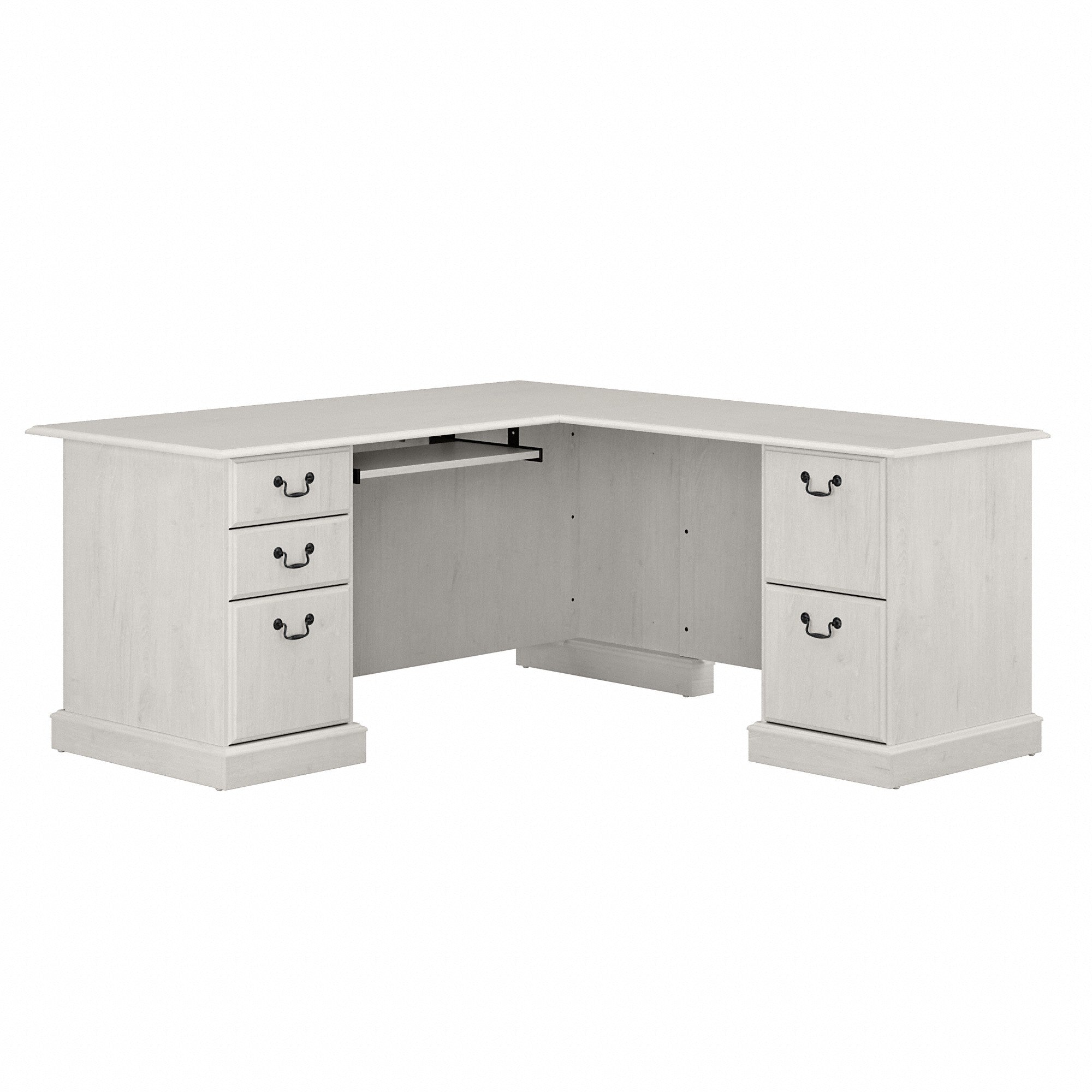 Bush Furniture Saratoga L Shaped Computer Desk with Drawers