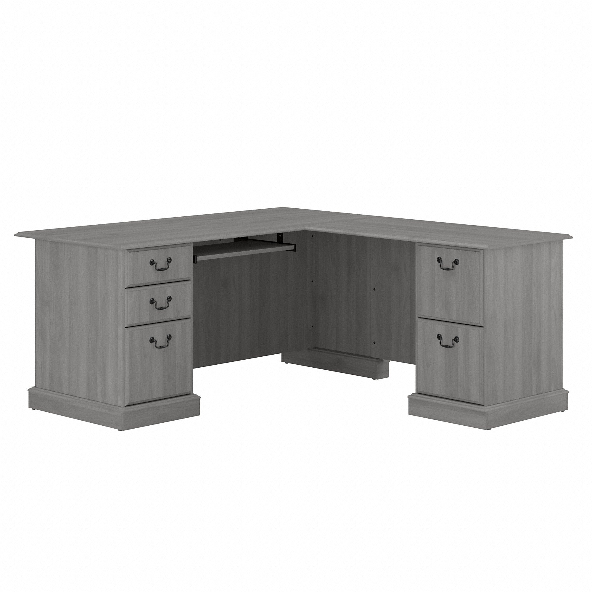 Bush Furniture Saratoga L Shaped Computer Desk with Drawers