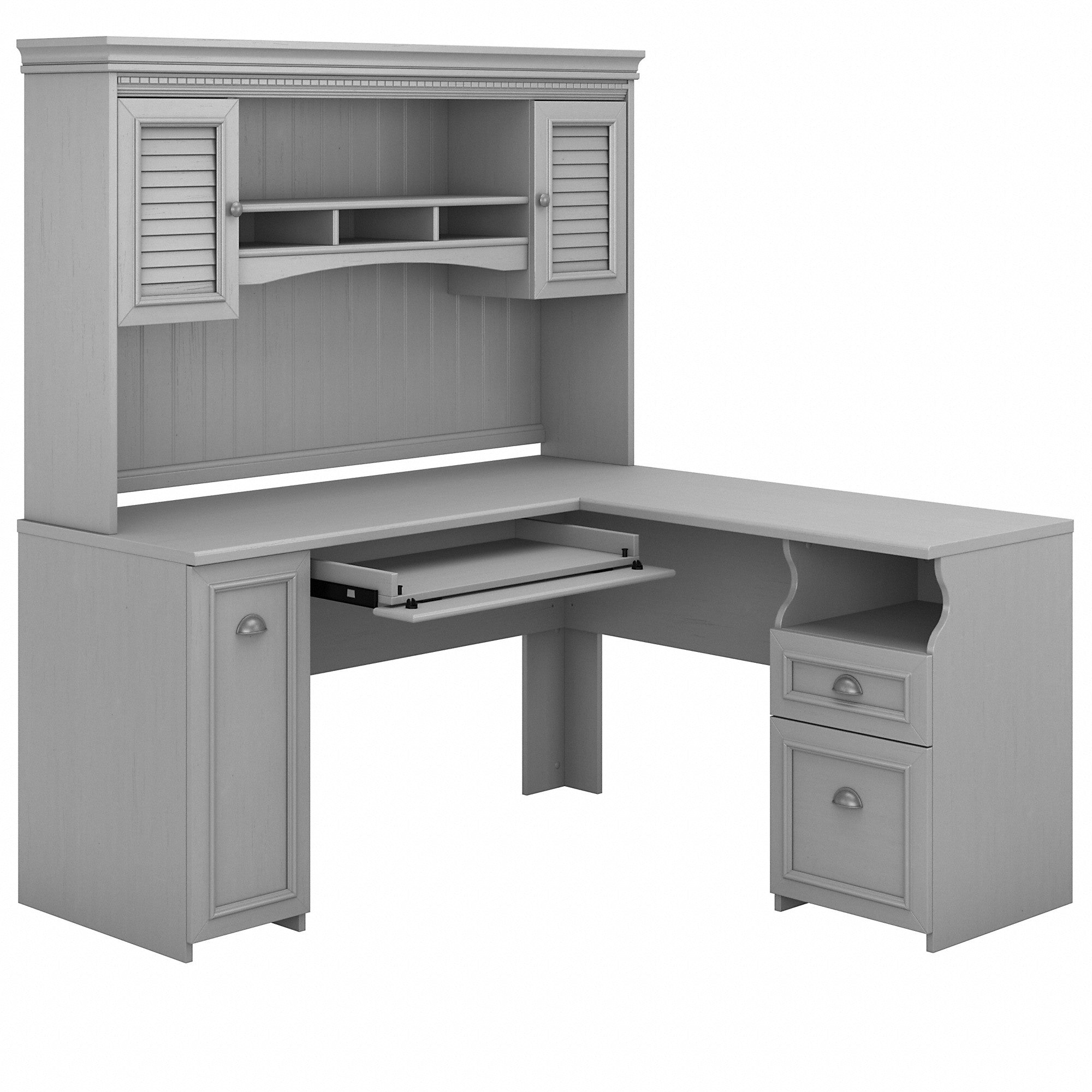 Bush Furniture Fairview 60W L Shaped Desk with Hutch