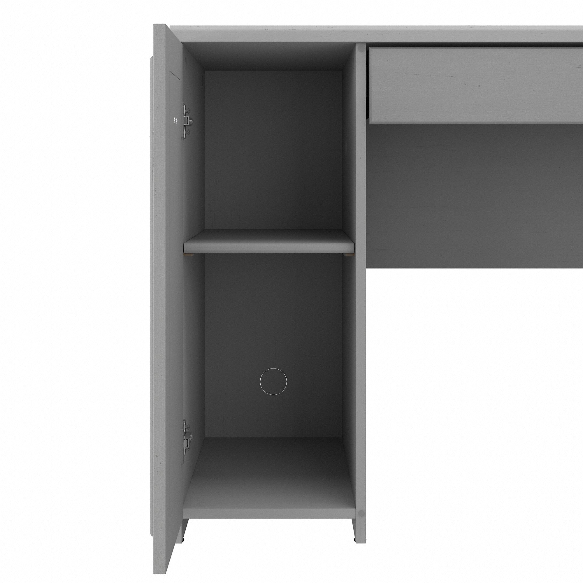 Bush Furniture Fairview 60W L Shaped Desk with Hutch and 5 Shelf Bookcase