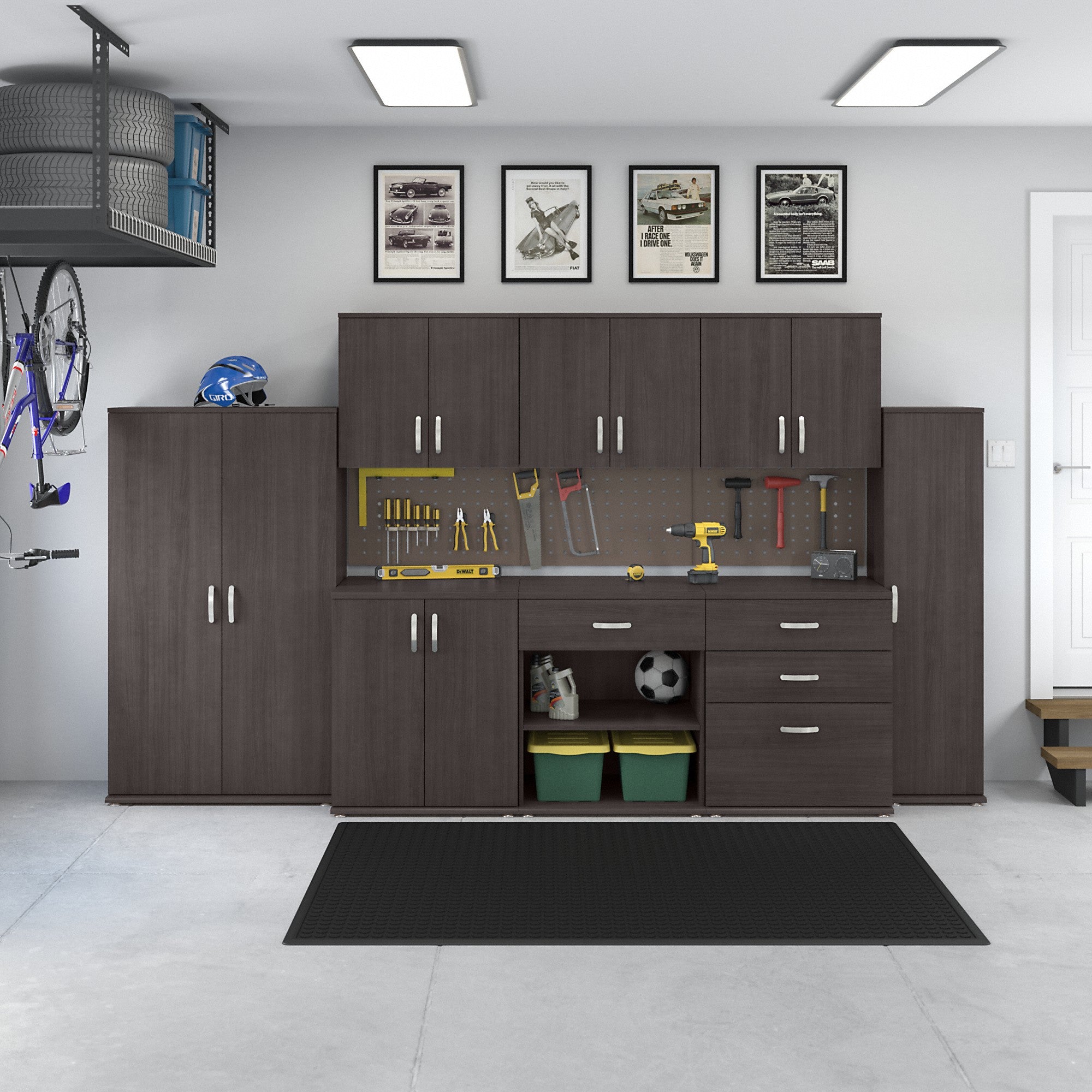 Bush Business Furniture Universal Garage Storage Cabinet with Drawers