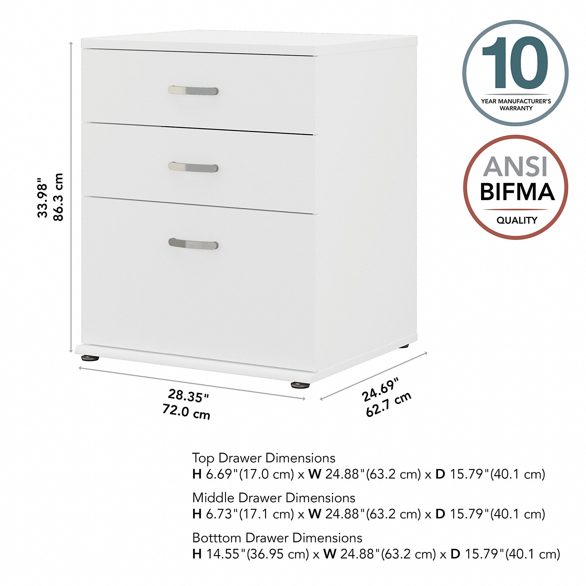 Bush Business Furniture Universal Garage Storage Cabinet with Drawers