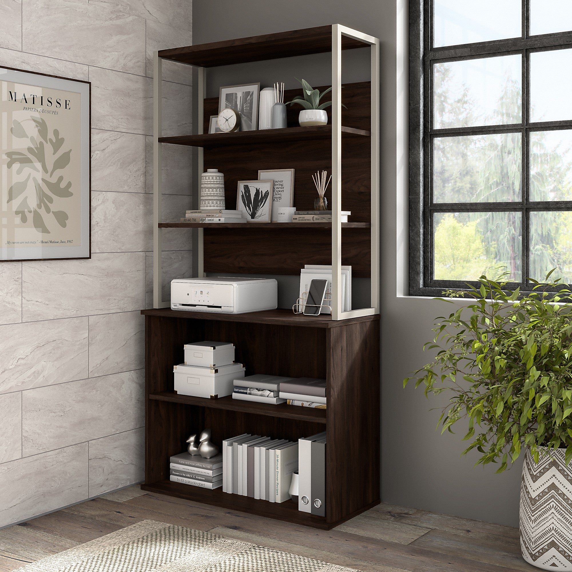 Bush Business Furniture Hybrid Small 2 Shelf Bookcase