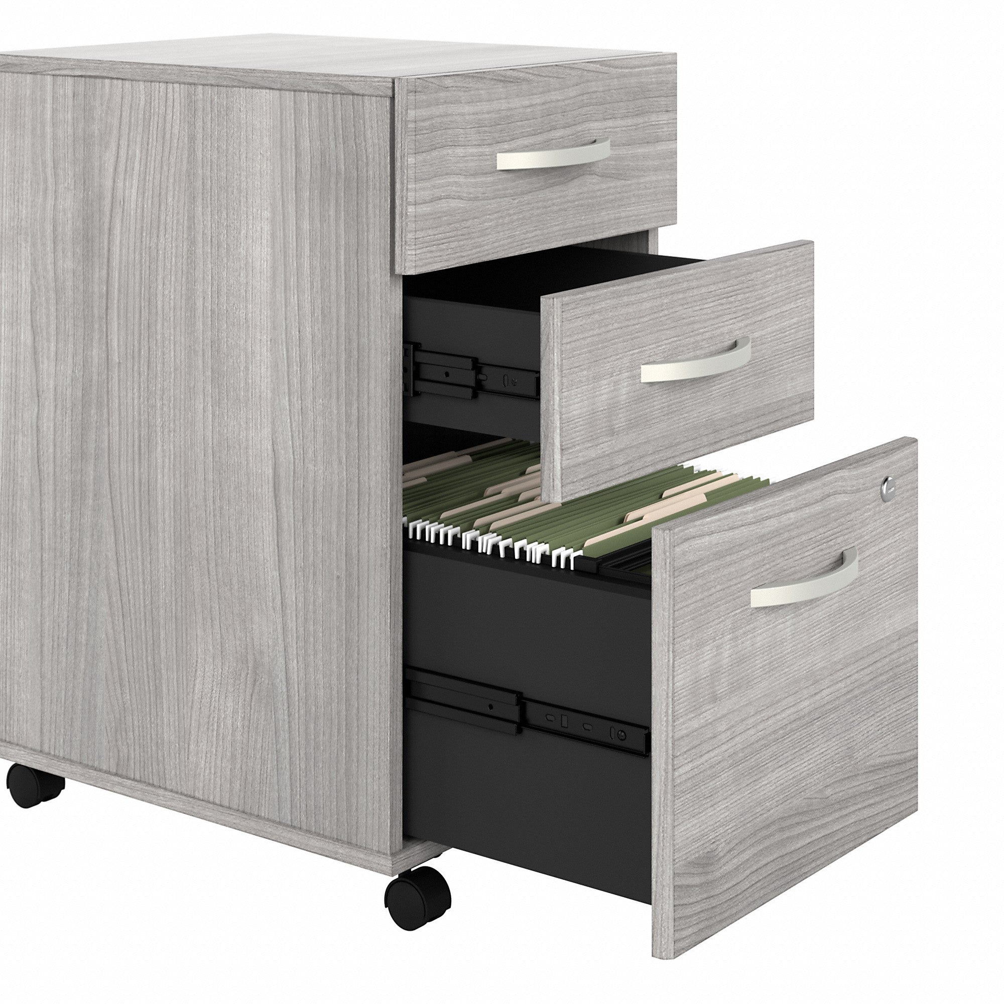 Bush Business Furniture Hybrid 72W x 30D Computer Table Desk with Storage and Mobile File Cabinet