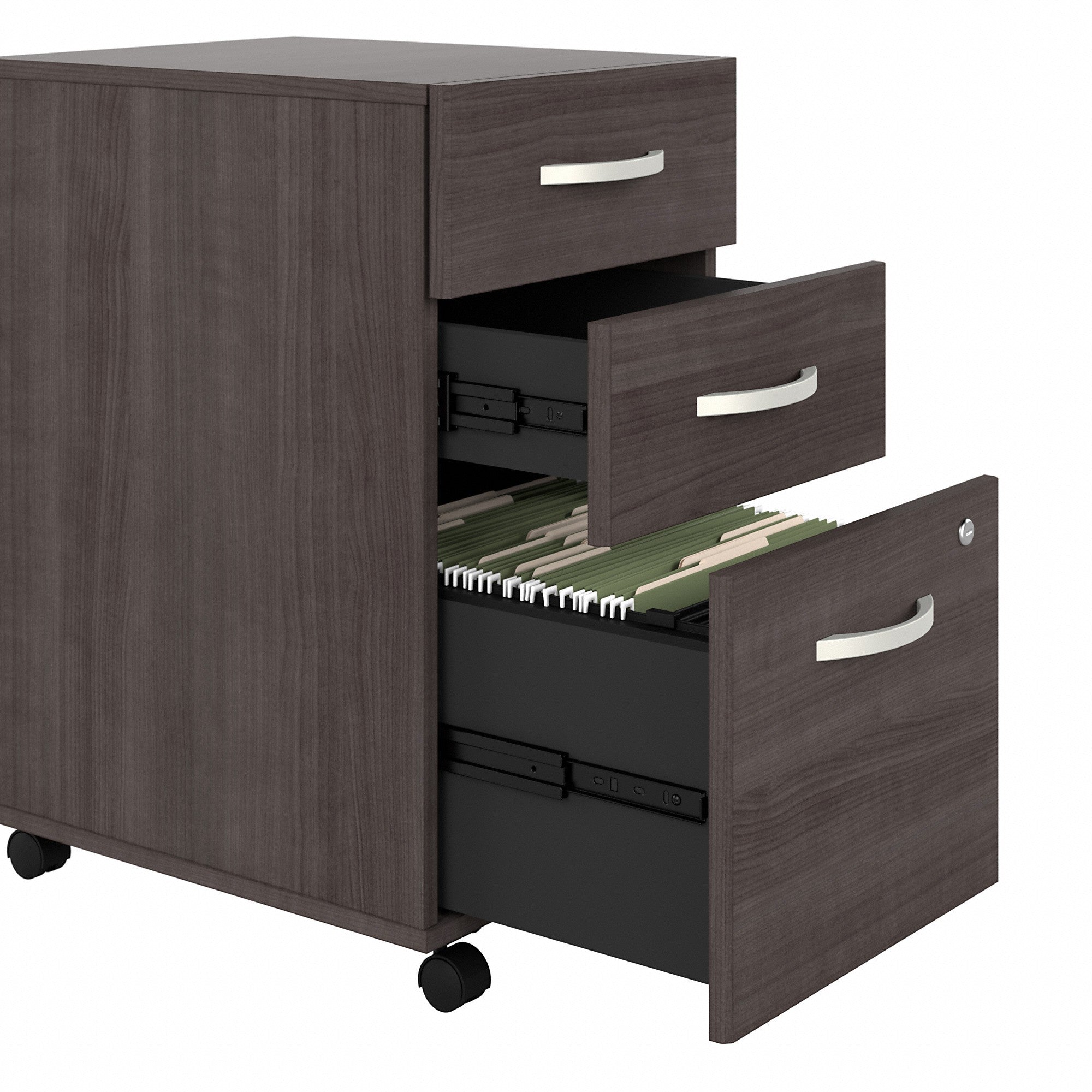 Bush Business Furniture Hybrid 72W x 30D Computer Table Desk with Storage and Mobile File Cabinet