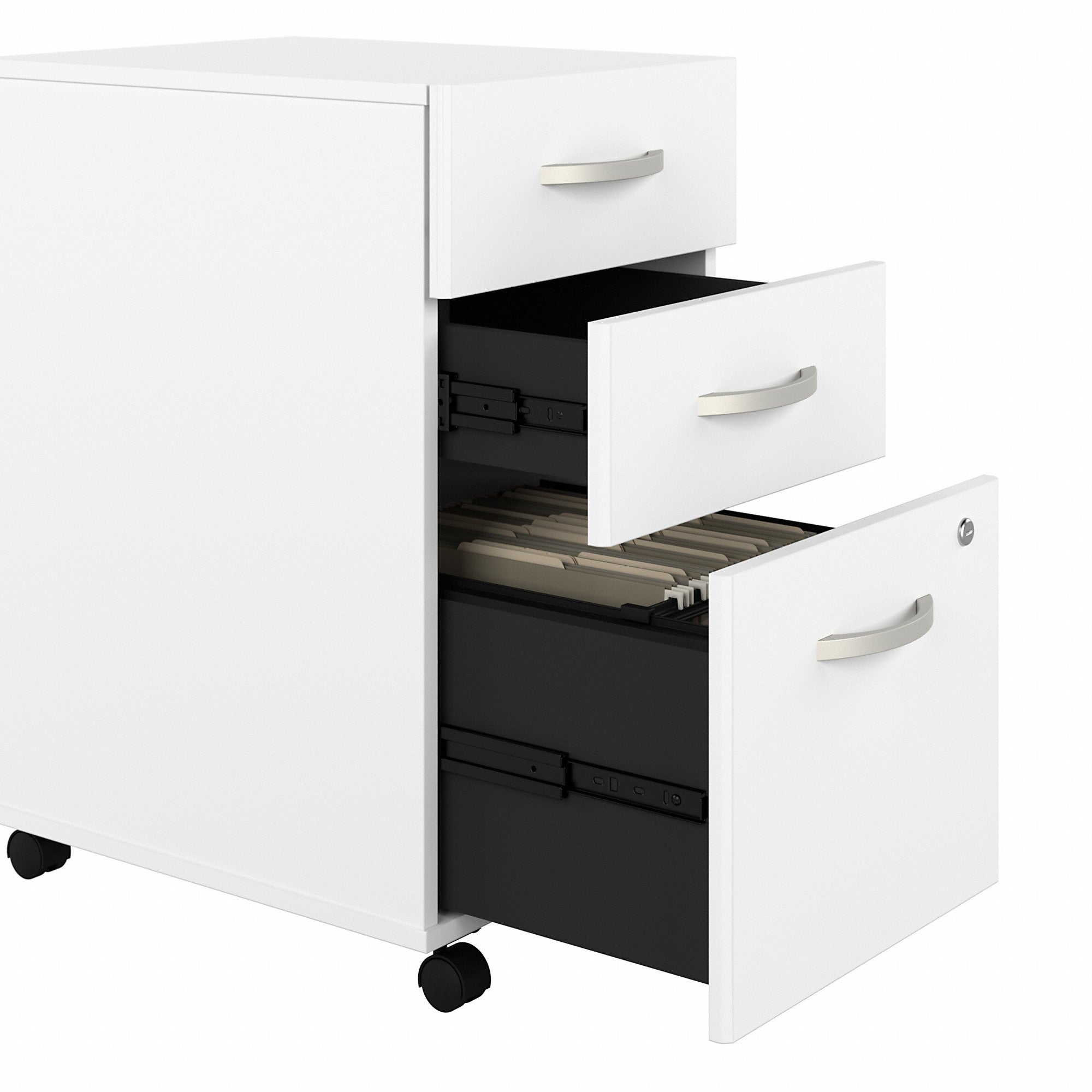 Bush Business Furniture Hybrid 72W x 30D Computer Table Desk with Storage and Mobile File Cabinet