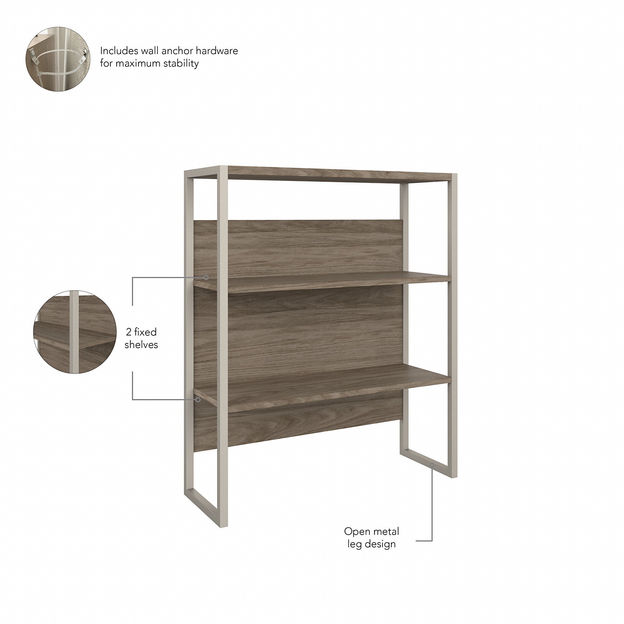 Bush Business Furniture Hybrid Tall Etagere Bookcase