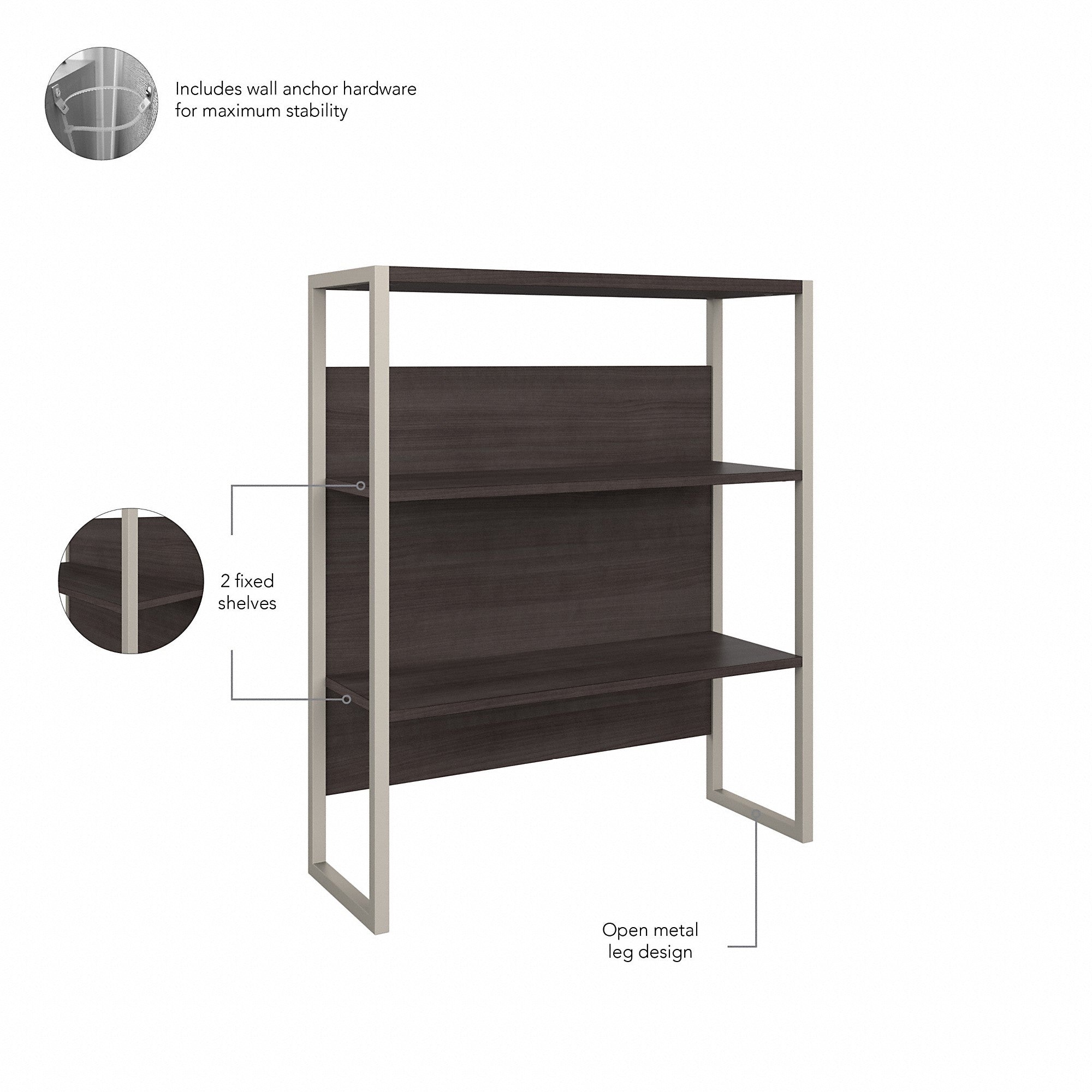 Bush Business Furniture Hybrid Tall Etagere Bookcase