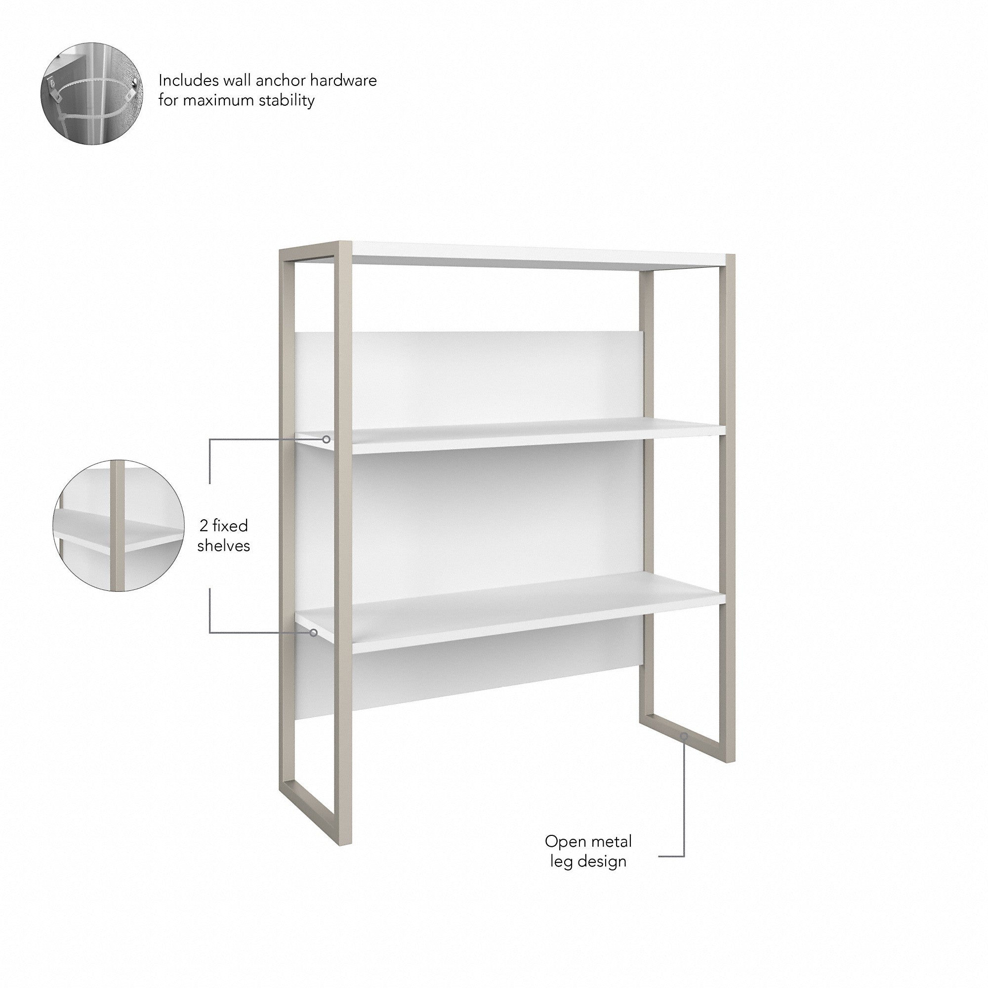 Bush Business Furniture Hybrid Tall Etagere Bookcase