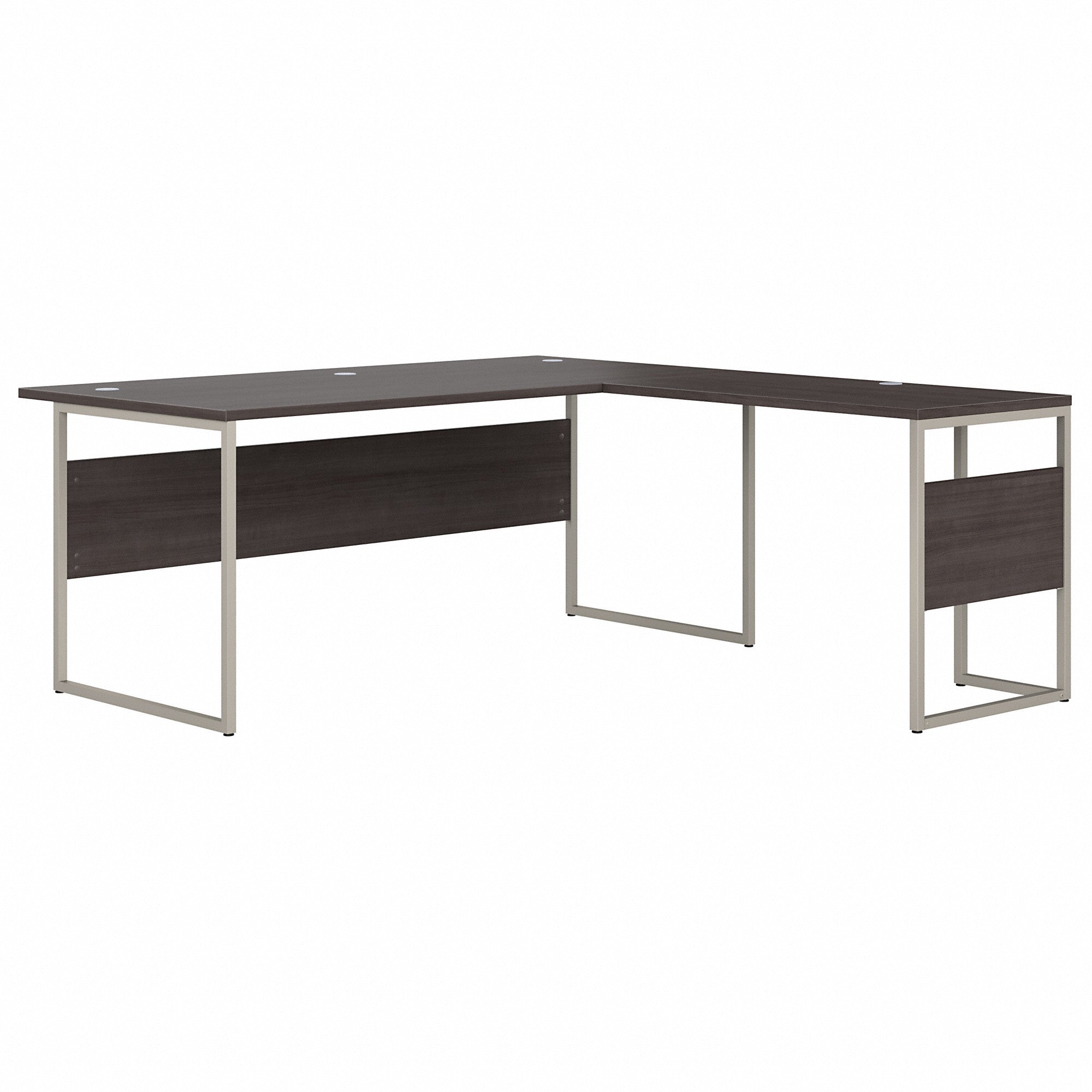 Bush Business Furniture Hybrid 72W x 36D L Shaped Table Desk with Metal Legs