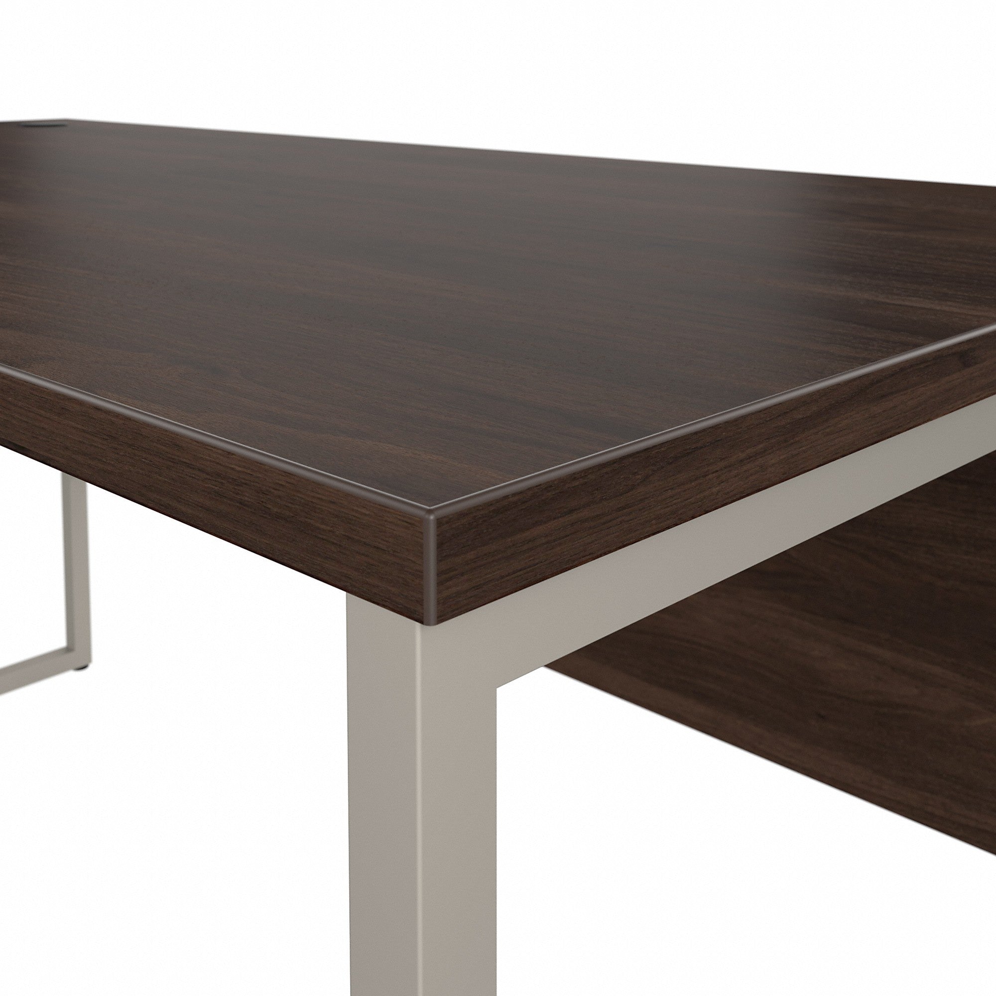 Bush Business Furniture Hybrid 60W x 30D L Shaped Table Desk with Metal Legs