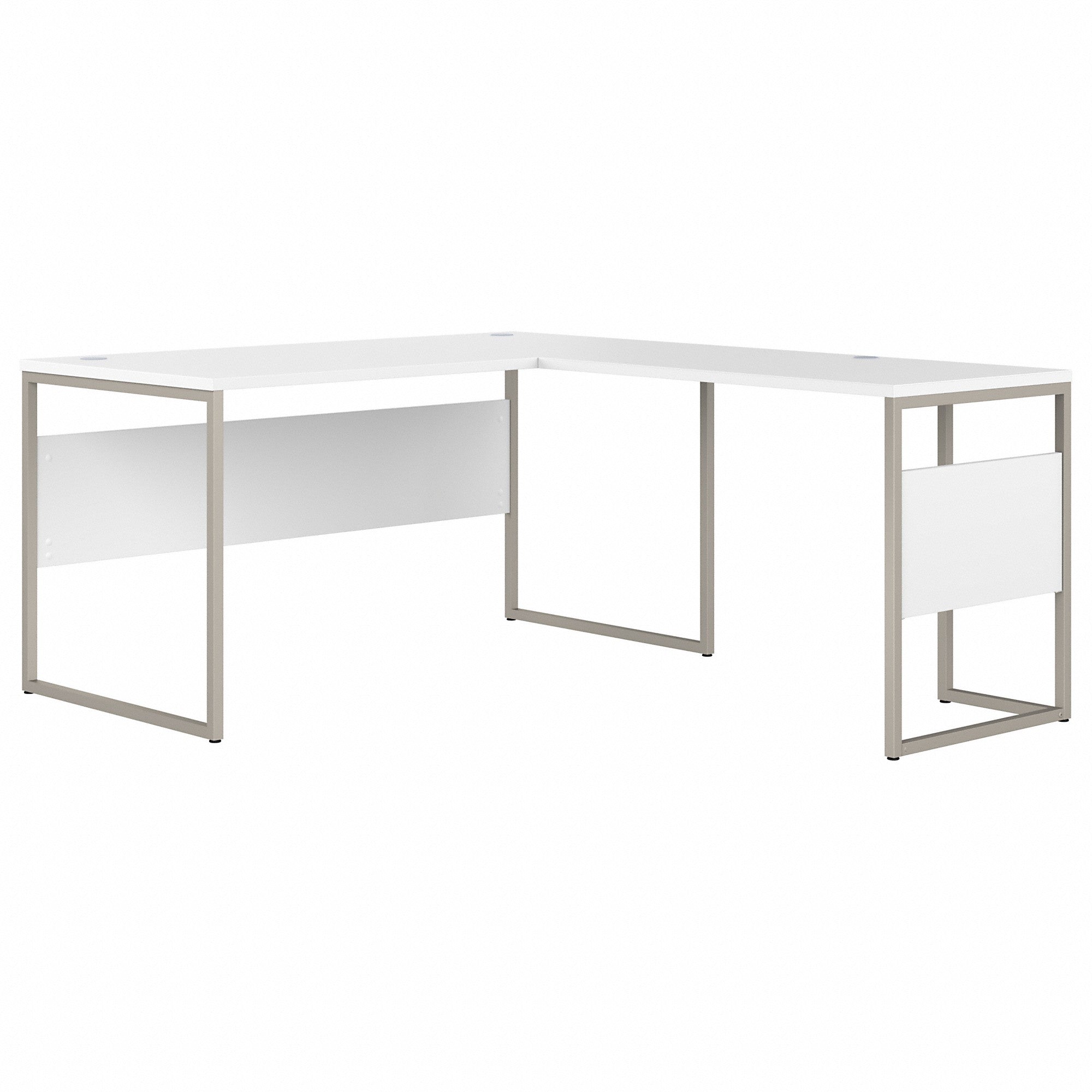 Bush Business Furniture Hybrid 60W x 30D L Shaped Table Desk with Metal Legs