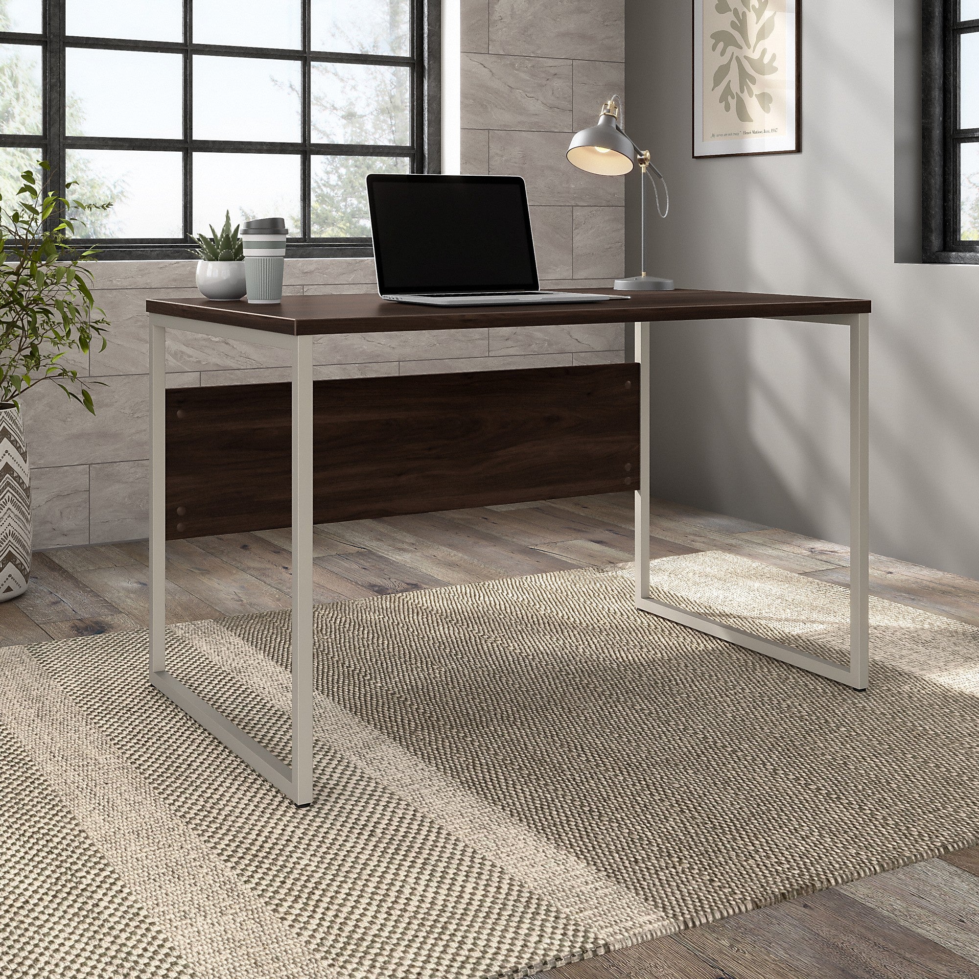 Bush Business Furniture Hybrid 48W x 30D Computer Table Desk with Metal Legs