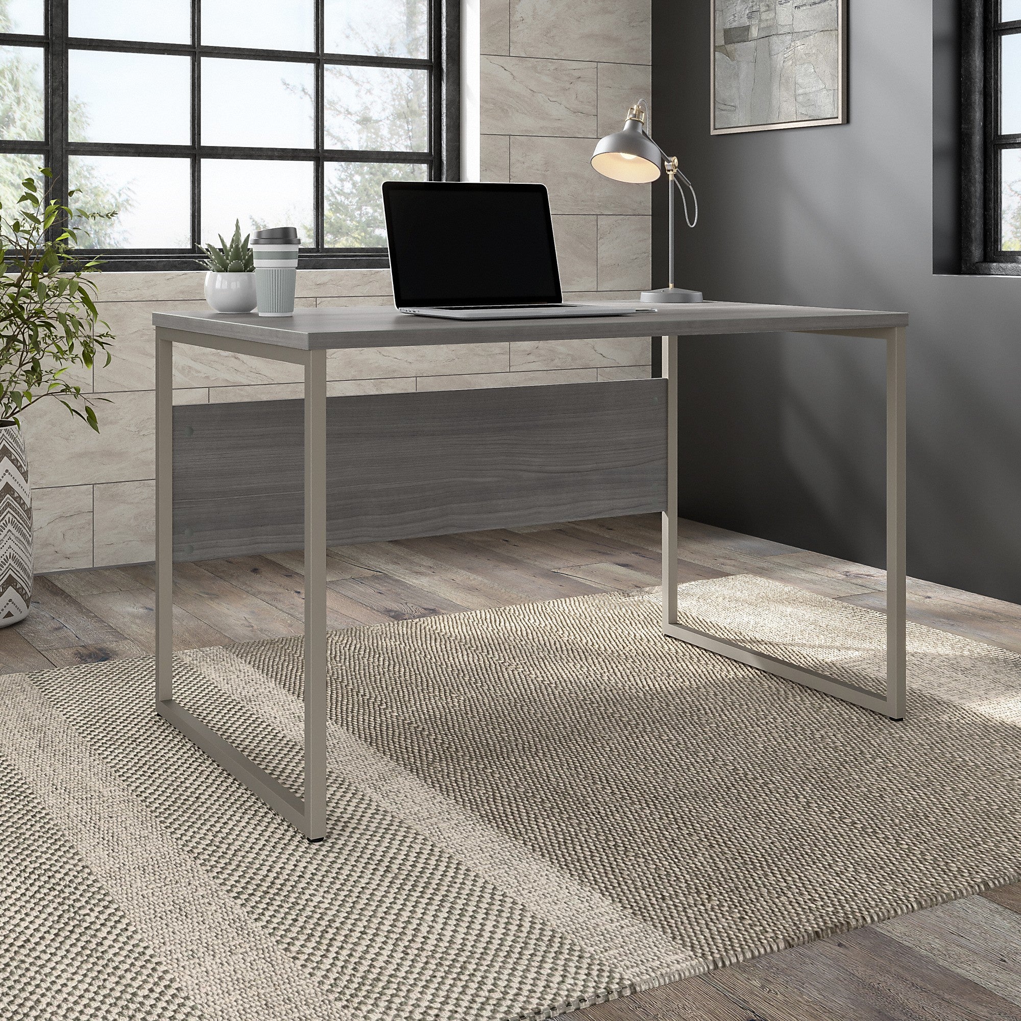 Bush Business Furniture Hybrid 48W x 30D Computer Table Desk with Metal Legs