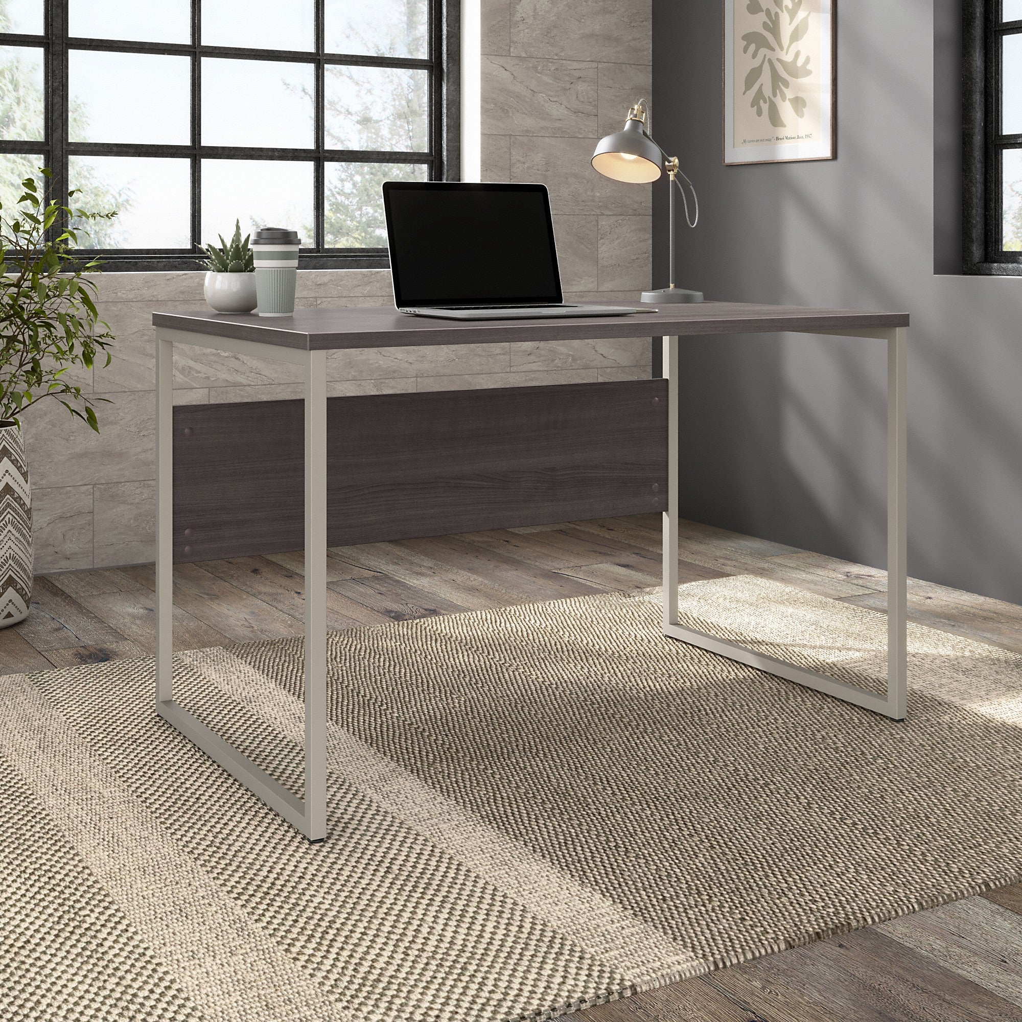 Bush Business Furniture Hybrid 48W x 30D Computer Table Desk with Metal Legs