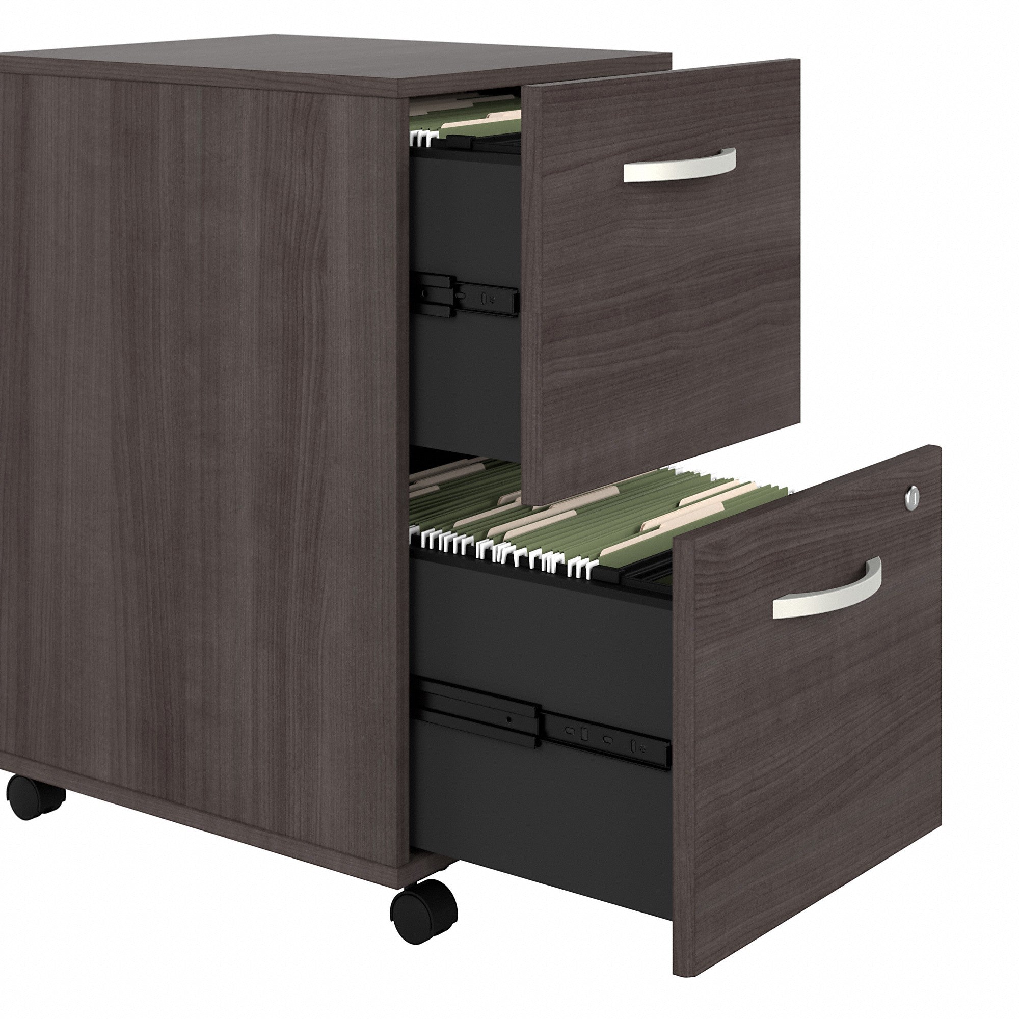 Bush Business Furniture Hybrid 2 Drawer Mobile File Cabinet - Assembled