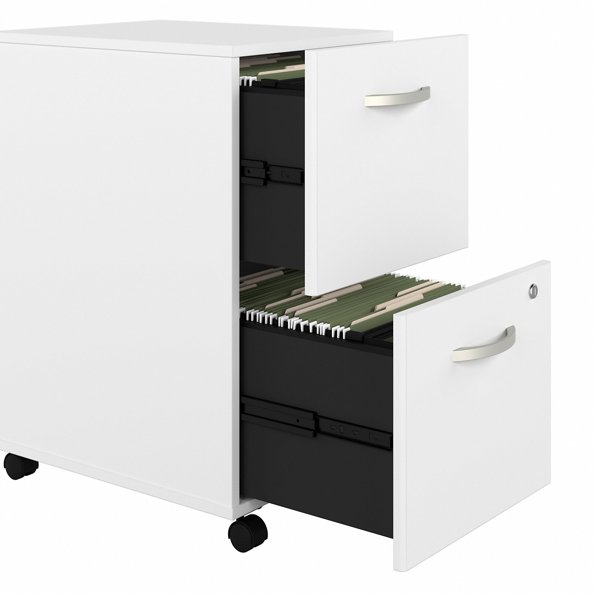 Bush Business Furniture Hybrid 2 Drawer Mobile File Cabinet - Assembled