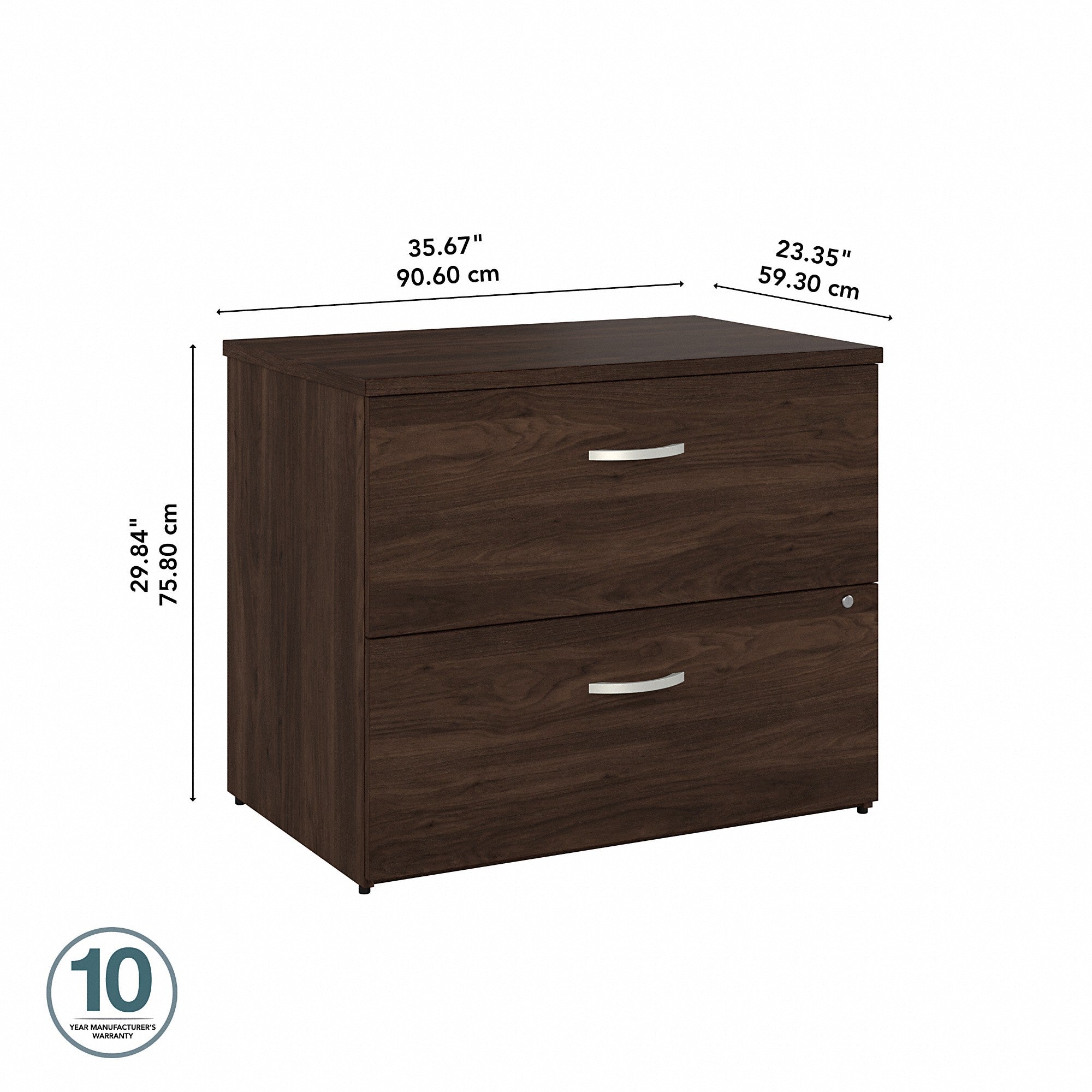 Bush Business Furniture Hybrid 2 Drawer Lateral File Cabinet - Assembled