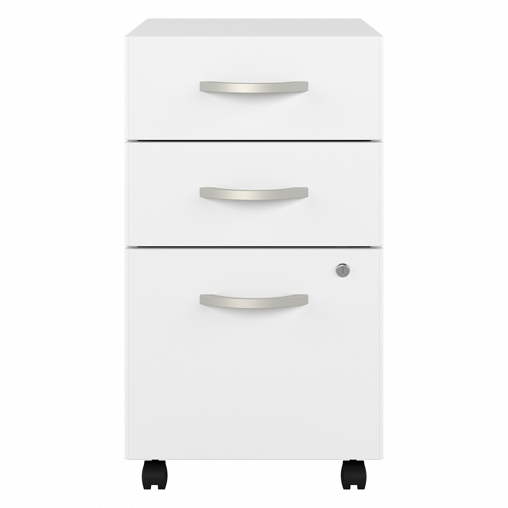 Bush Business Furniture Hybrid 3 Drawer Mobile File Cabinet - Assembled