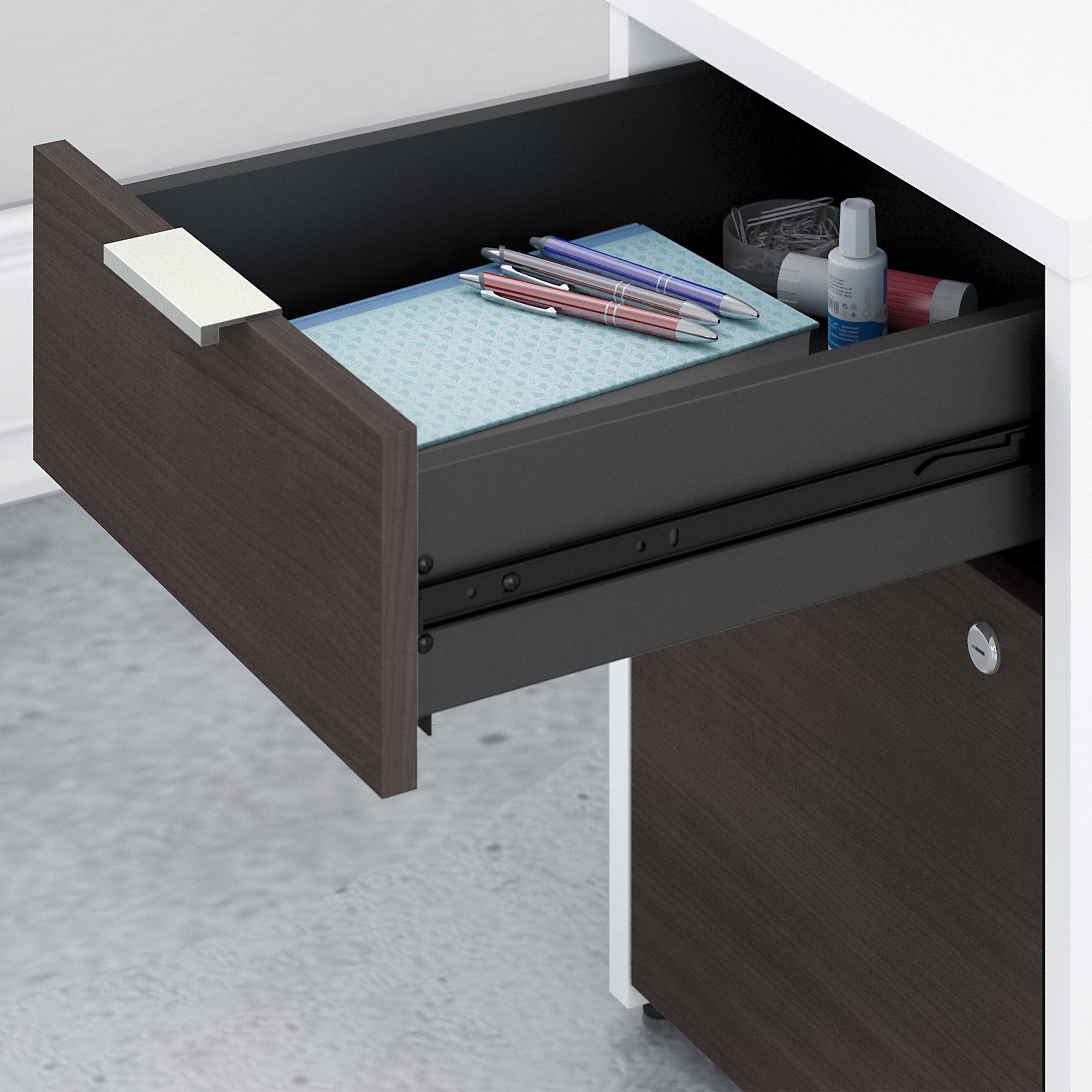 Bush Business Furniture Jamestown 72W Desk with 4 Drawers