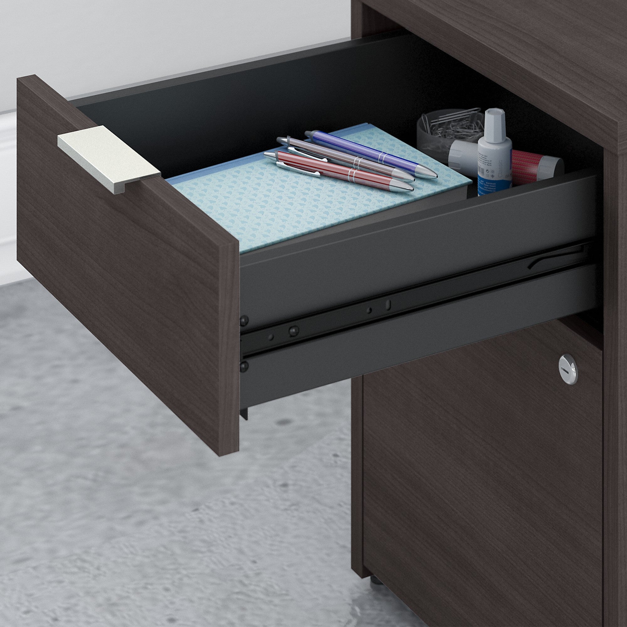 Bush Business Furniture Jamestown 60W Desk with 4 Drawers