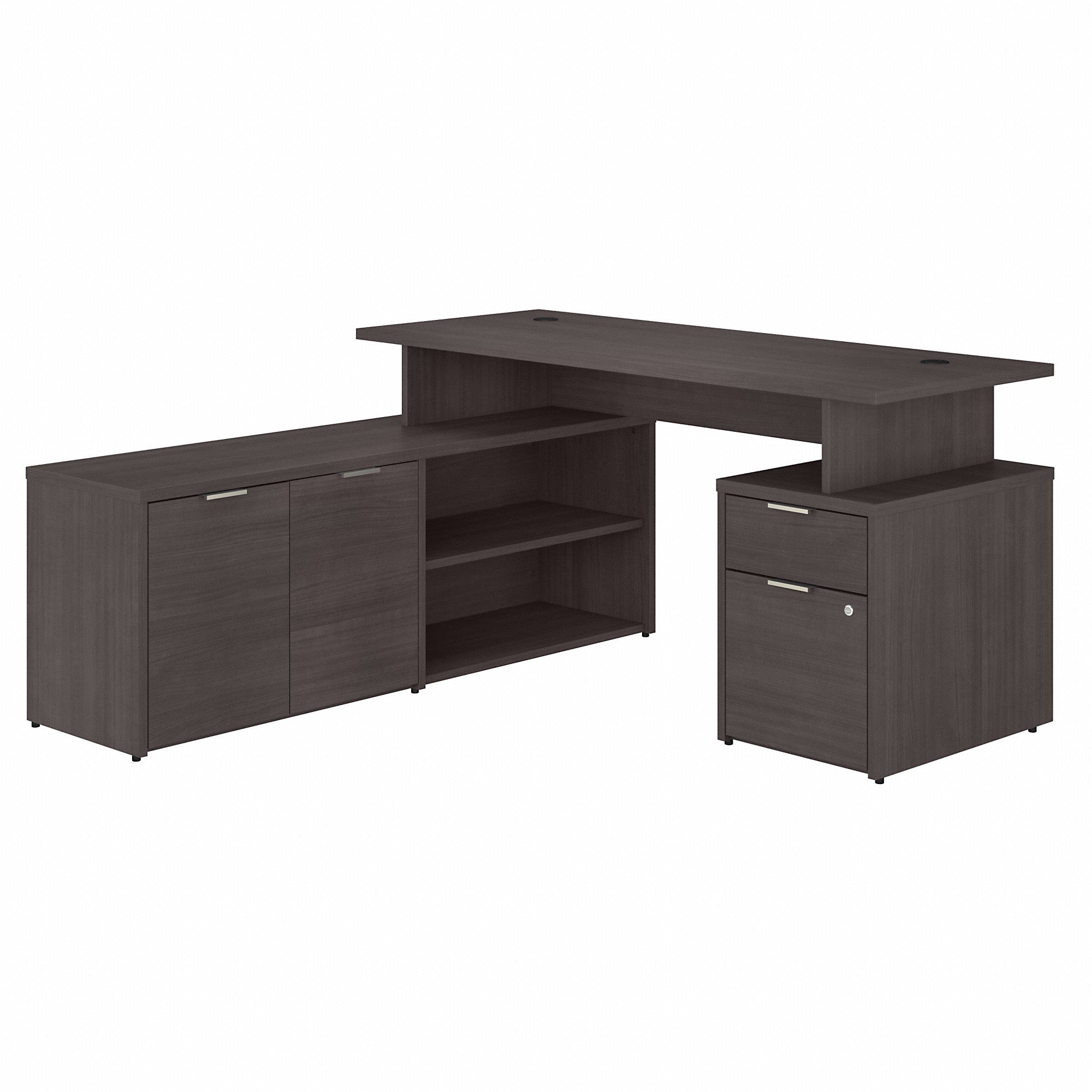 Bush Business Furniture Jamestown 60W L Shaped Desk with Drawers