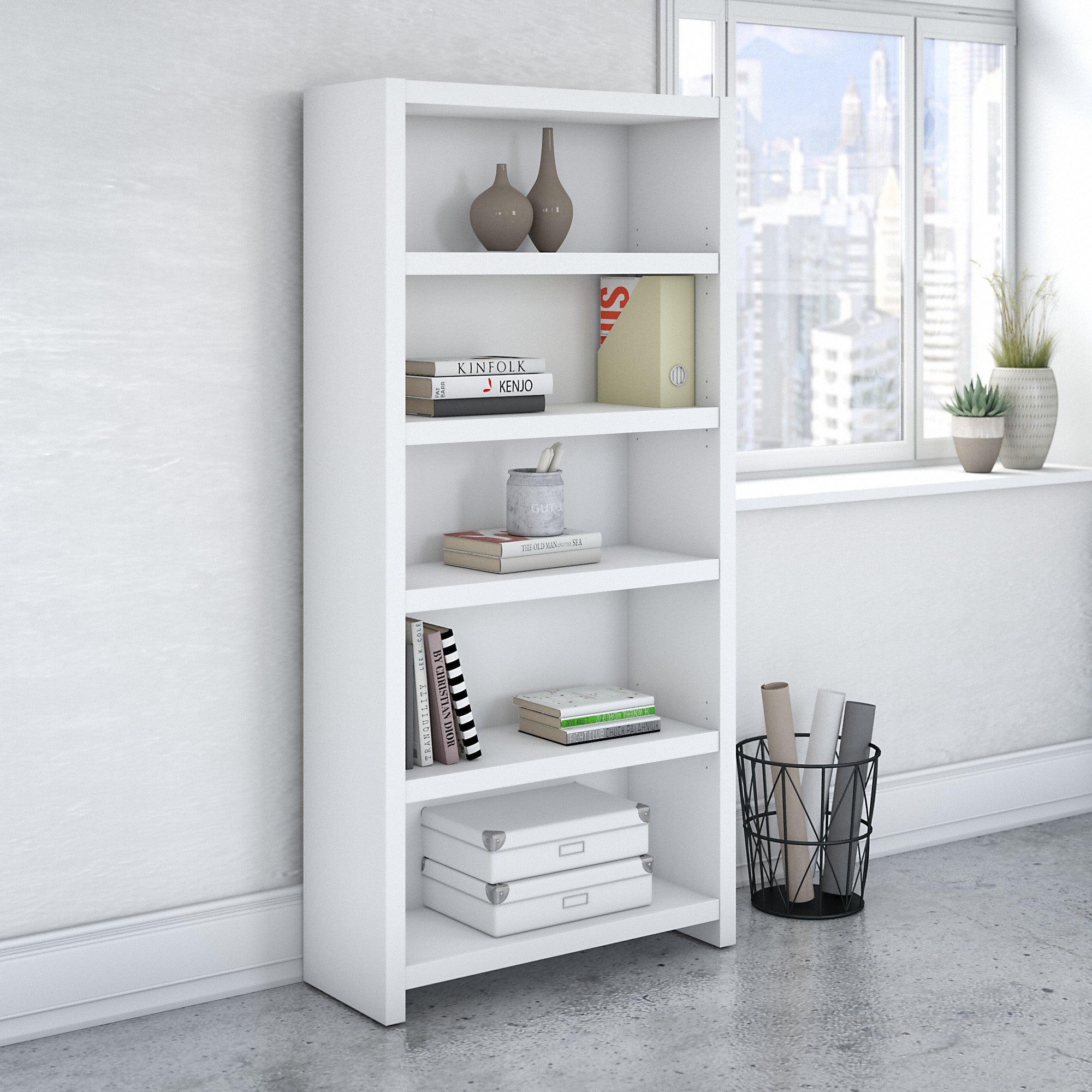 Office by kathy ireland® Echo 5 Shelf Bookcase