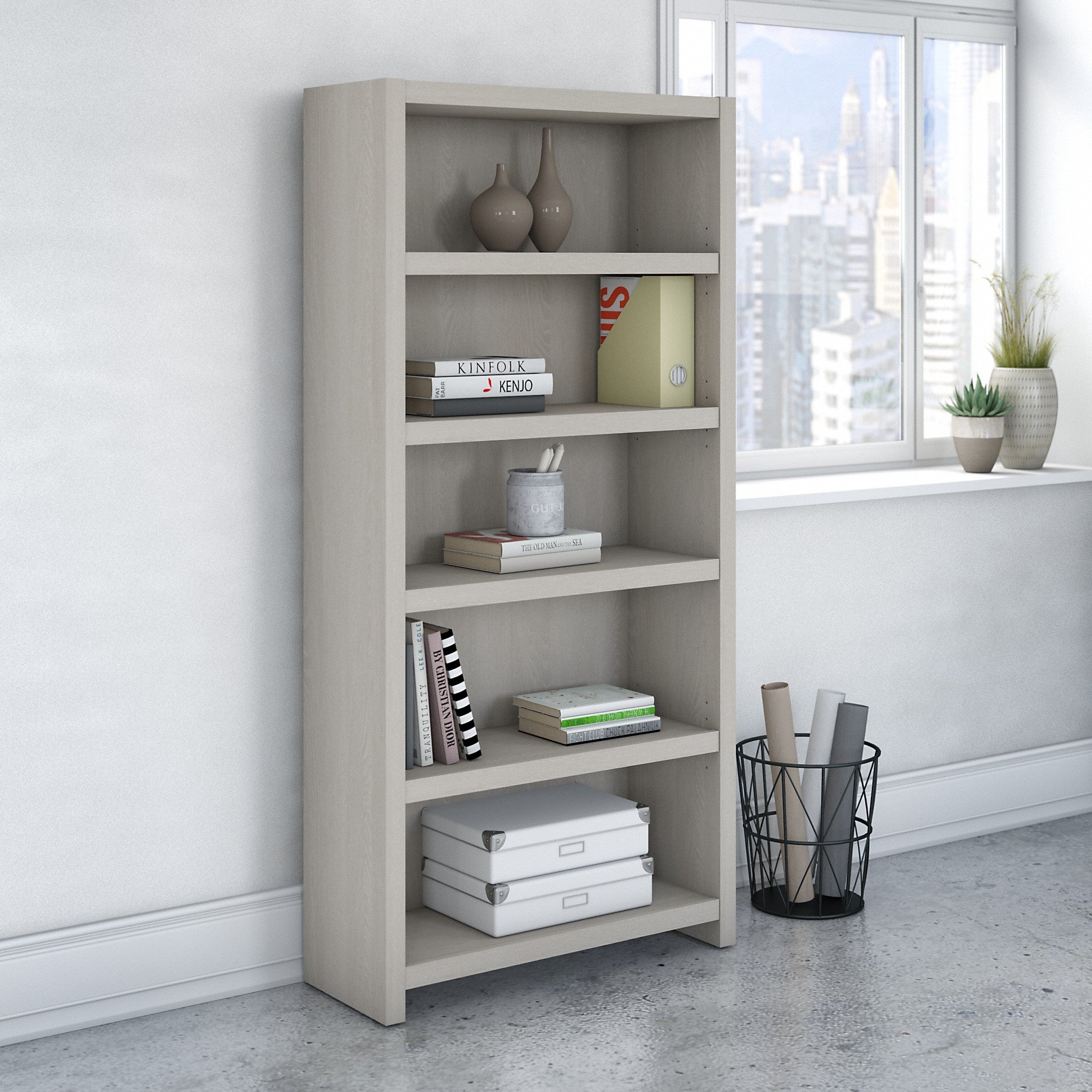 Office by kathy ireland® Echo 5 Shelf Bookcase