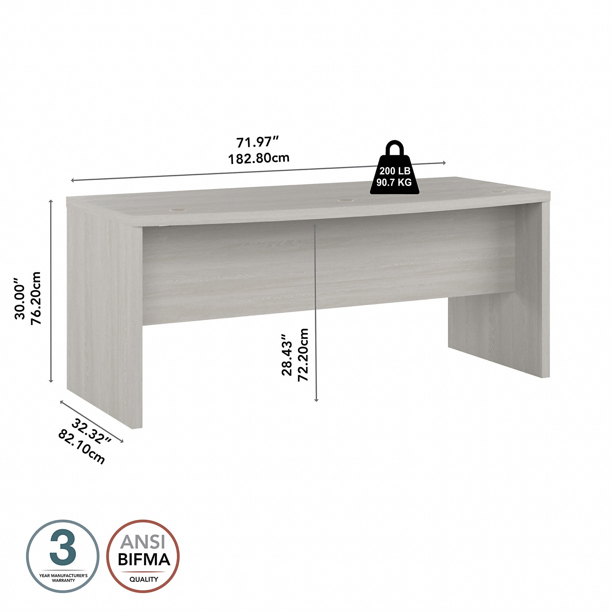 Office by kathy ireland® Echo 72W Bow Front Desk