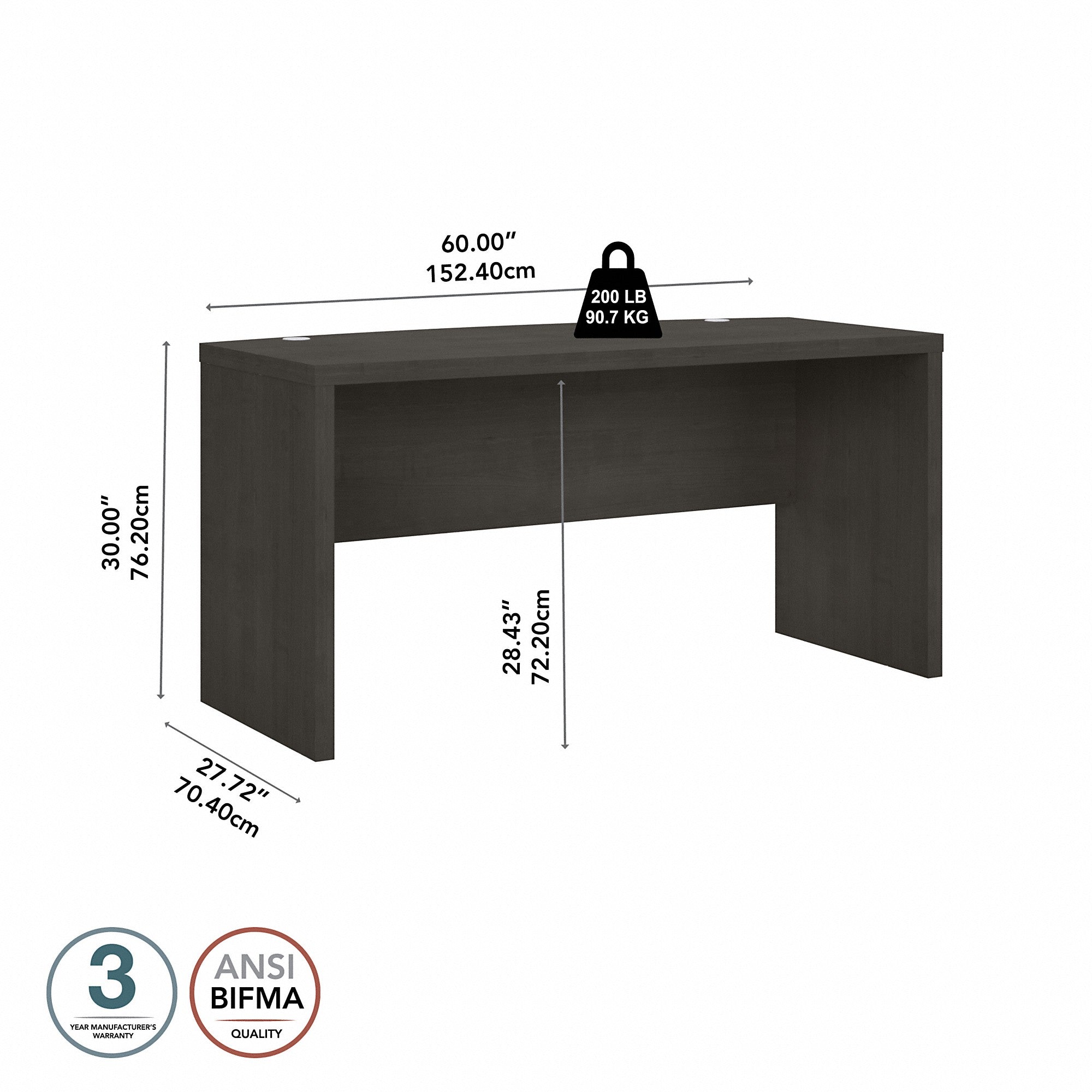 Office by kathy ireland® Echo 60W Bow Front Desk