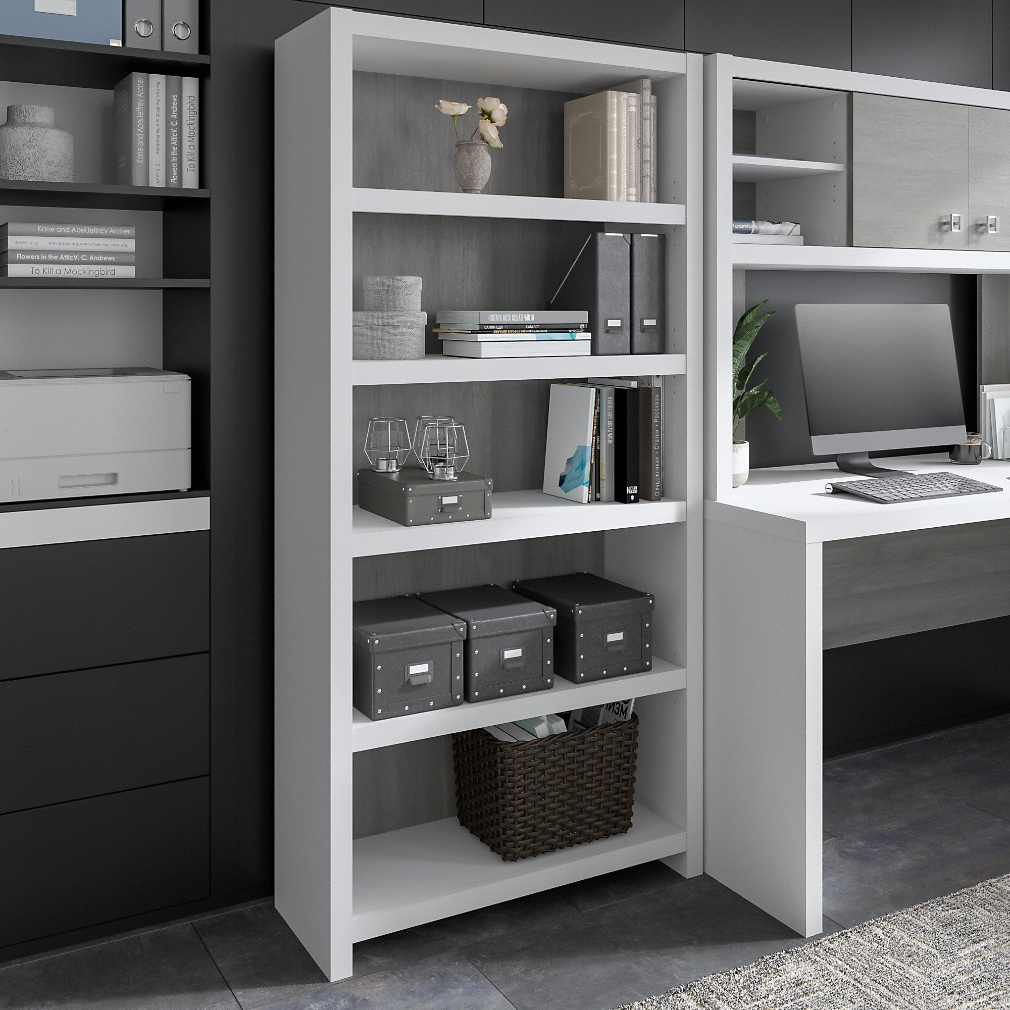 Office by kathy ireland® Echo 5 Shelf Bookcase