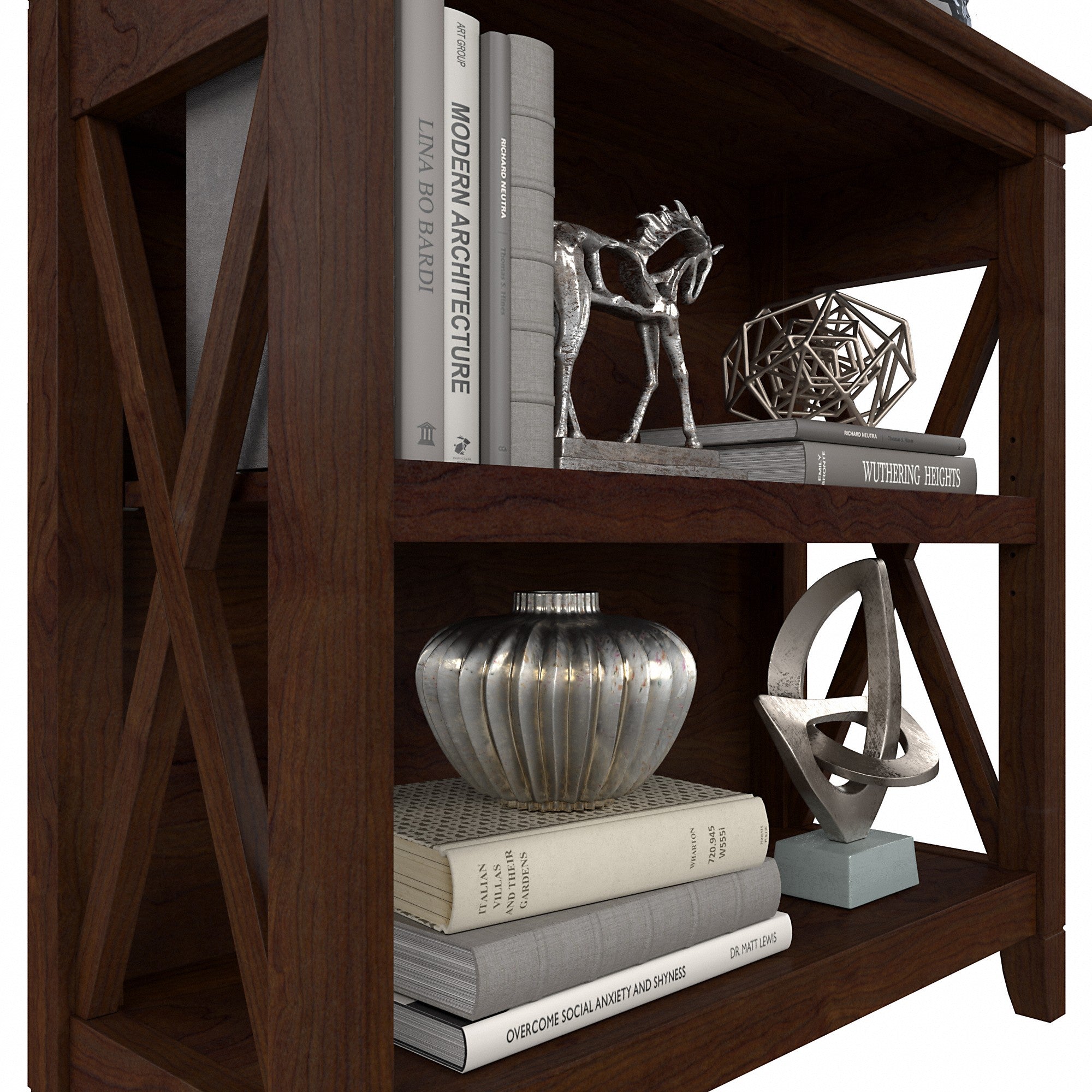 Bush Furniture Key West Small 2 Shelf Bookcase