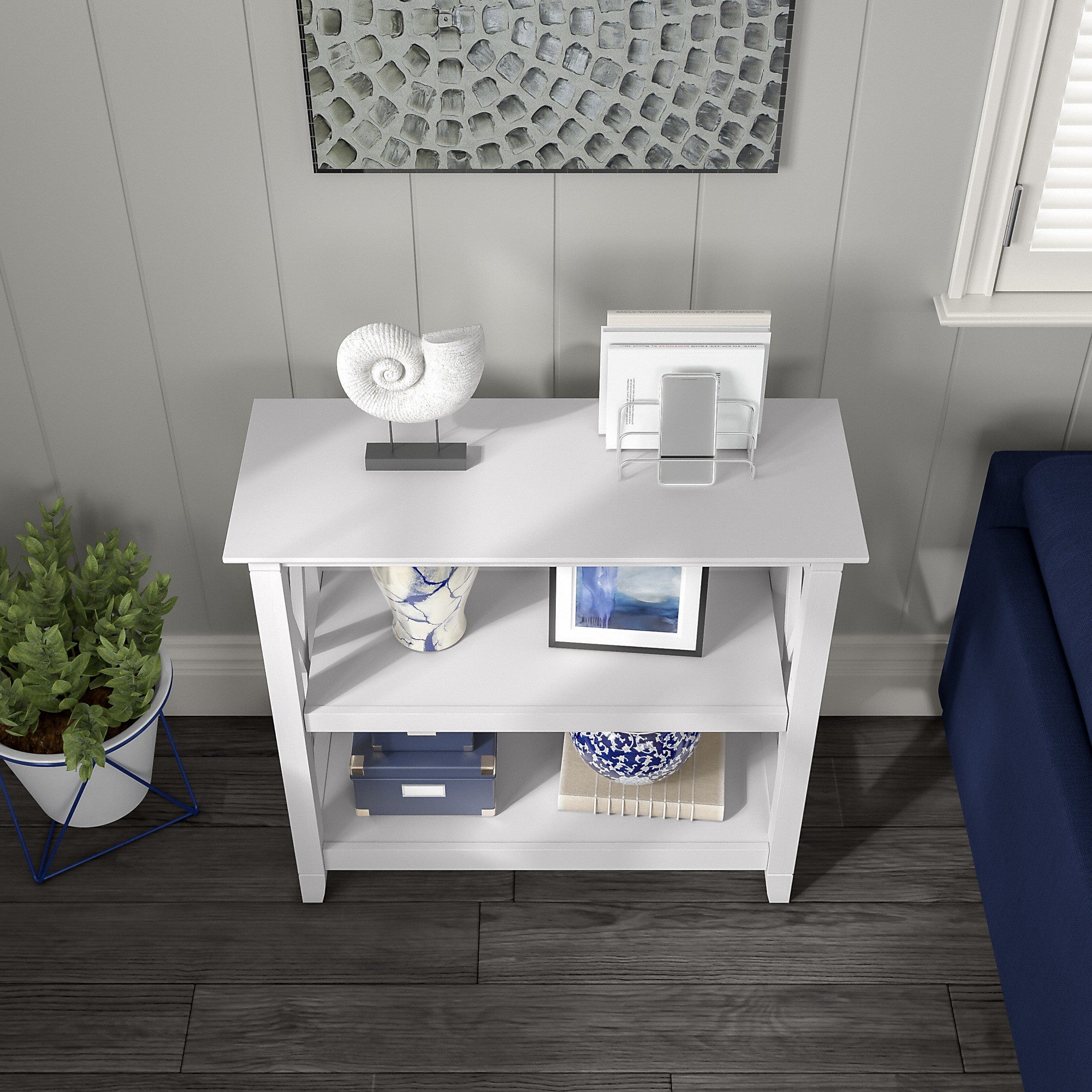 Bush Furniture Key West Small 2 Shelf Bookcase