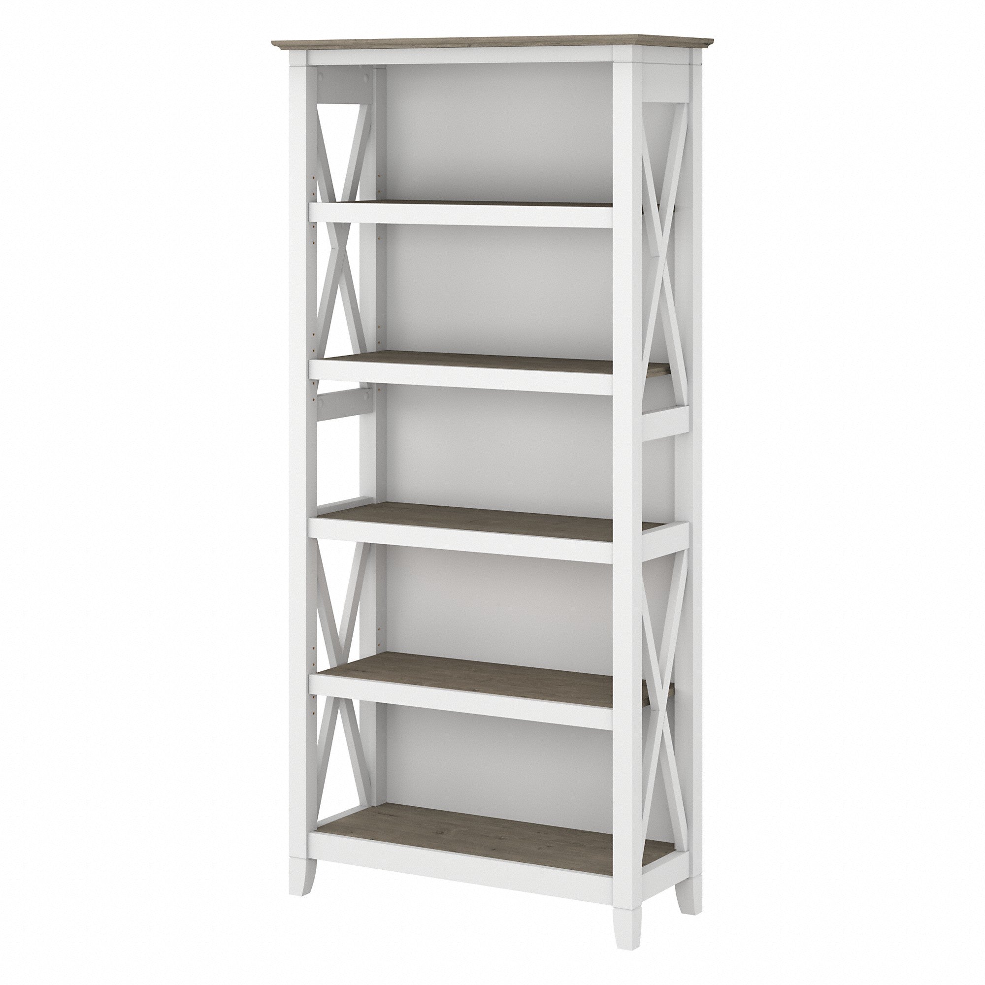 Bush Furniture Key West Tall 5 Shelf Bookcase