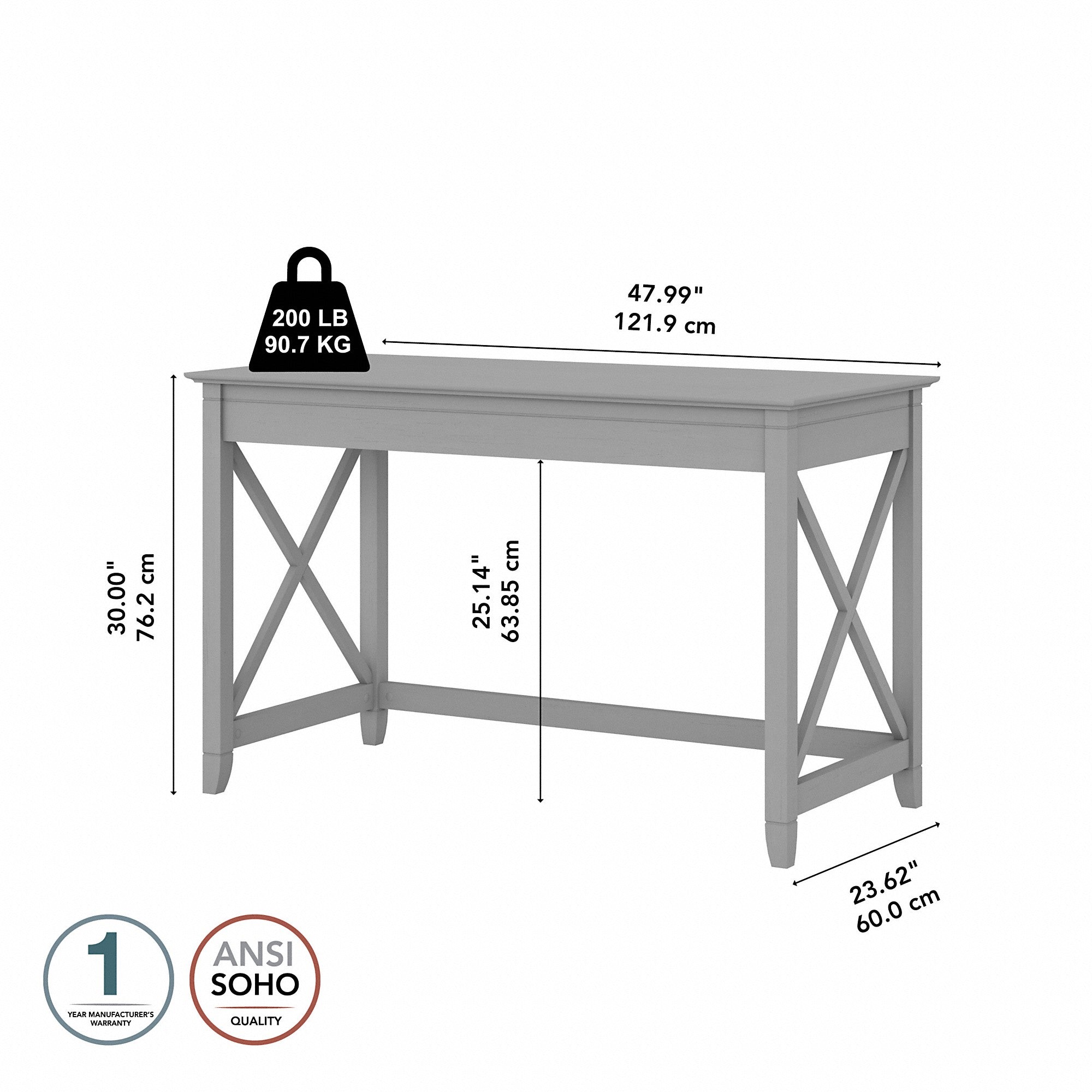 Bush Furniture Key West 48W Writing Desk