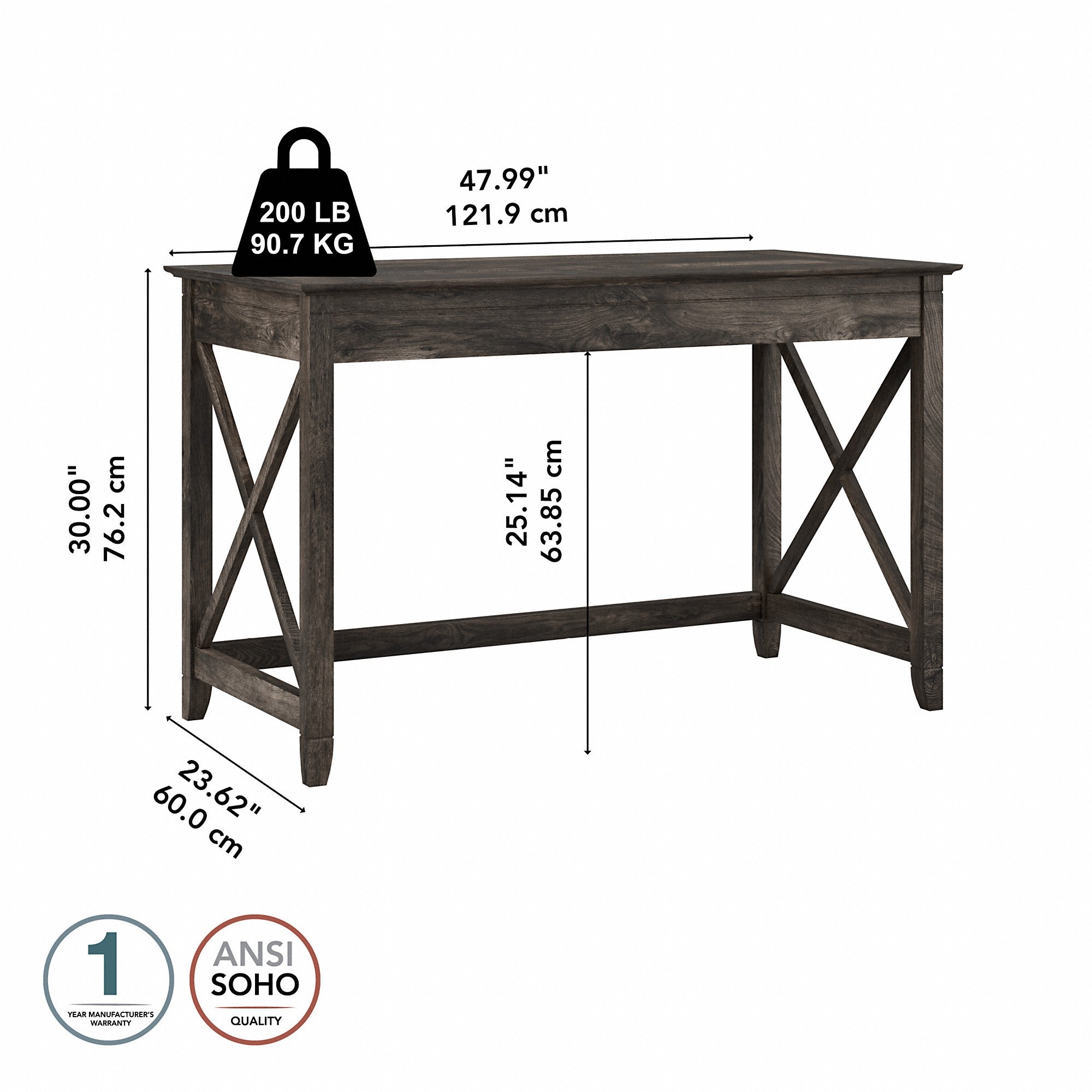 Bush Furniture Key West 48W Writing Desk