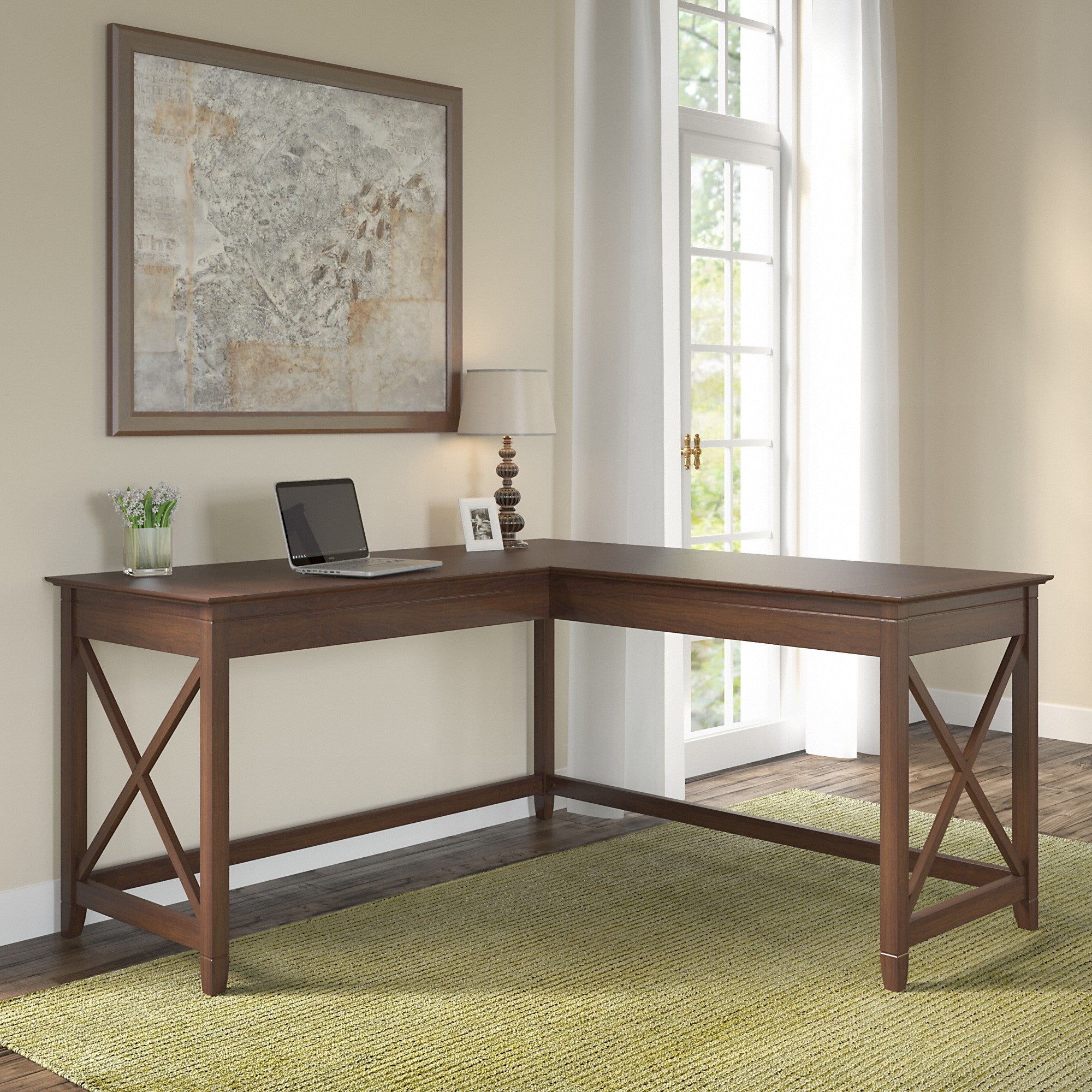 Bush Furniture Key West 60W L Shaped Desk