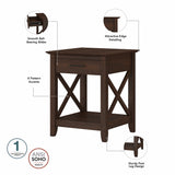 Bush Furniture Key West Coffee Table with Set of 2 End Tables