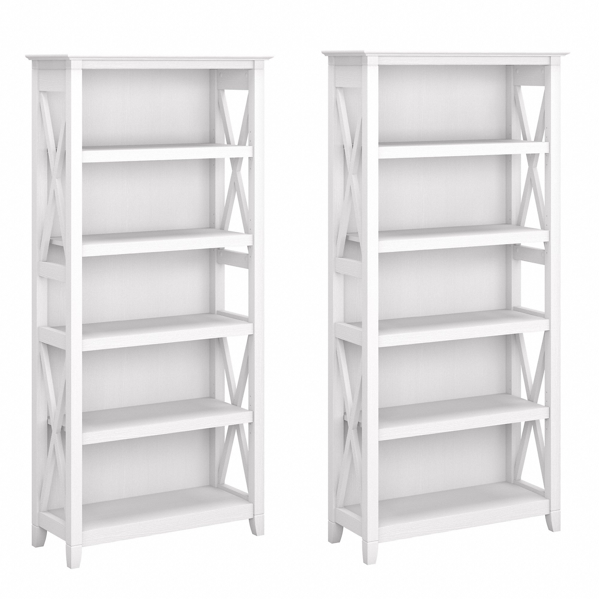 Bush Furniture Key West 5 Shelf Bookcase Set