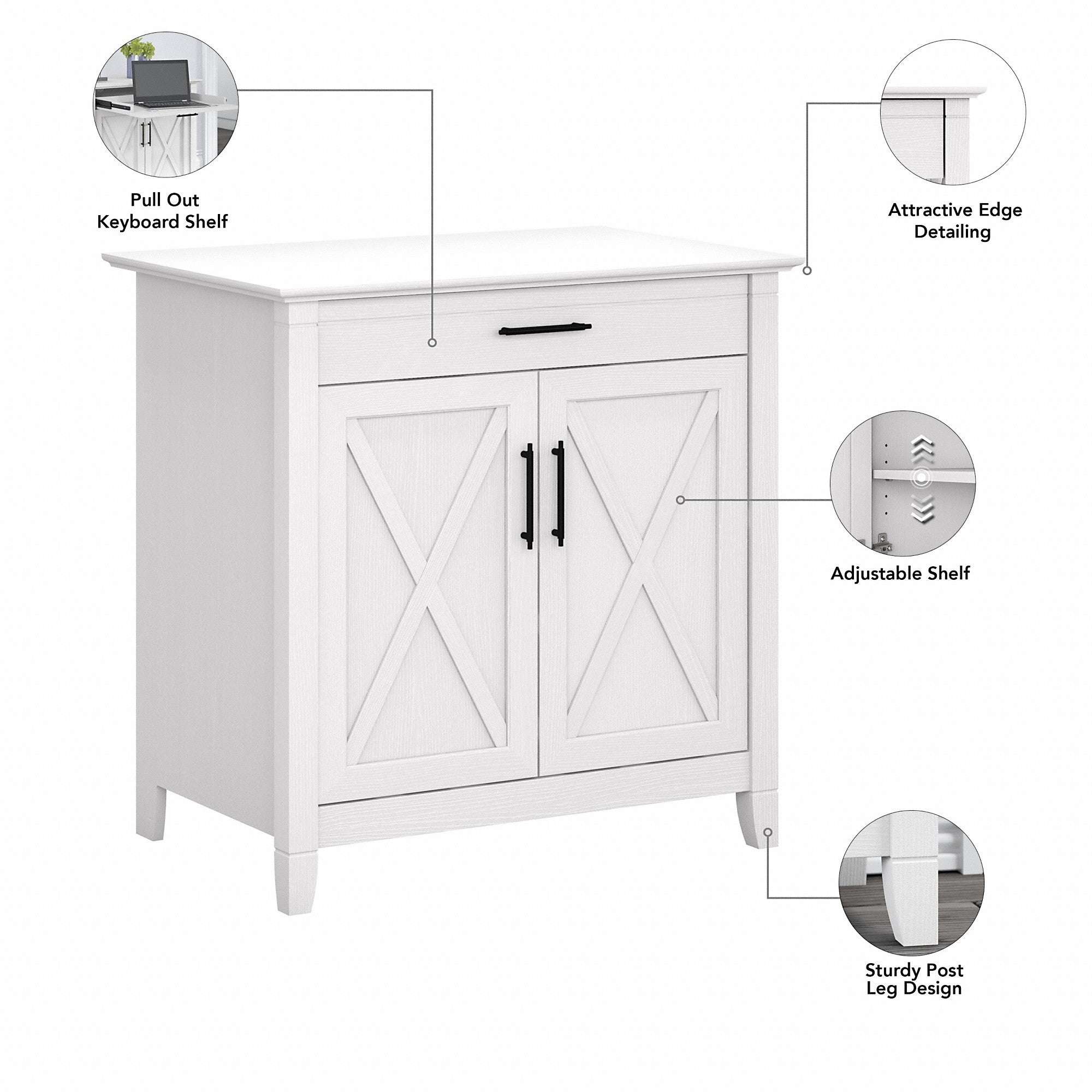 Bush Furniture Key West Entryway Storage Set with Hall Tree, Shoe Bench and Armoire Cabinet