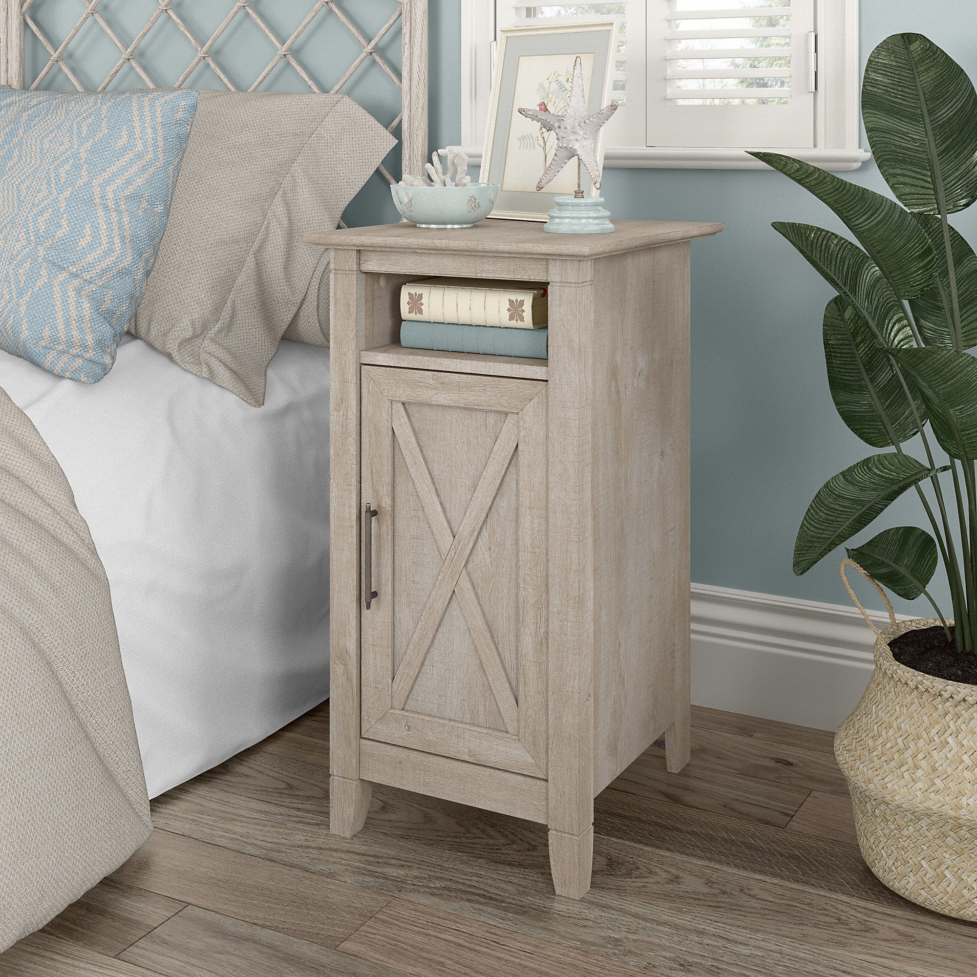 Bush Furniture Key West Nightstand with Door