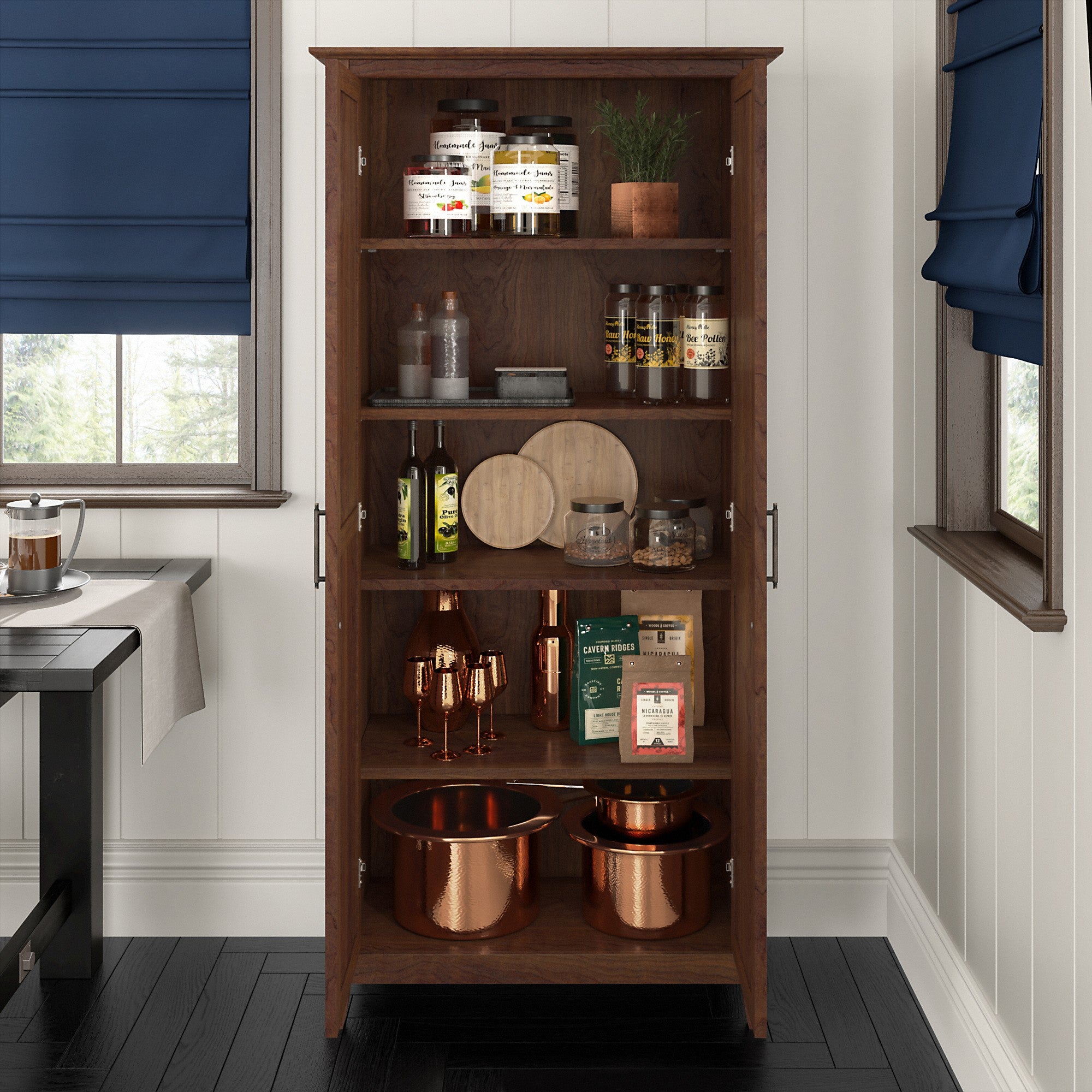 Bush Furniture Key West Kitchen Pantry Cabinet