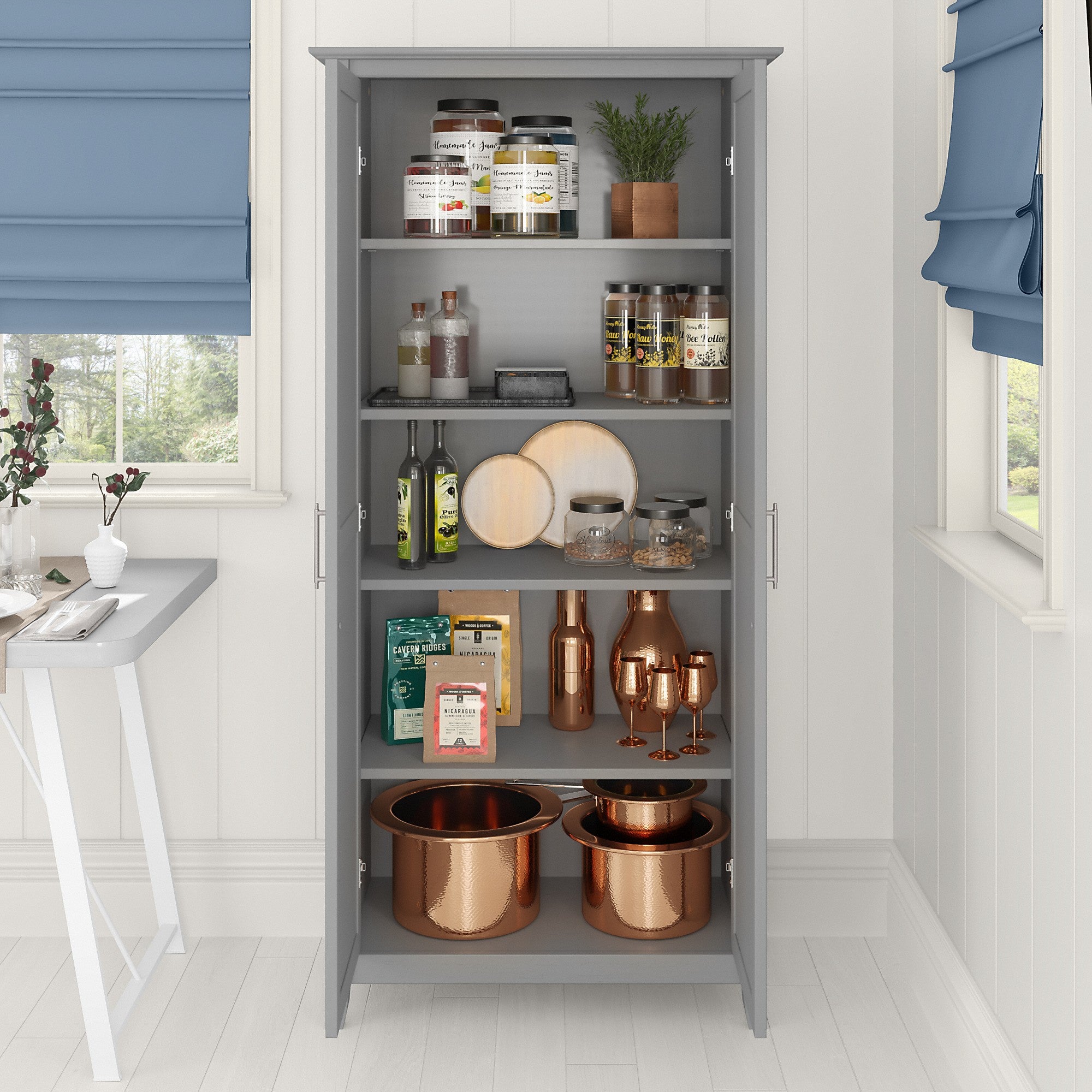 Bush Furniture Key West Kitchen Pantry Cabinet