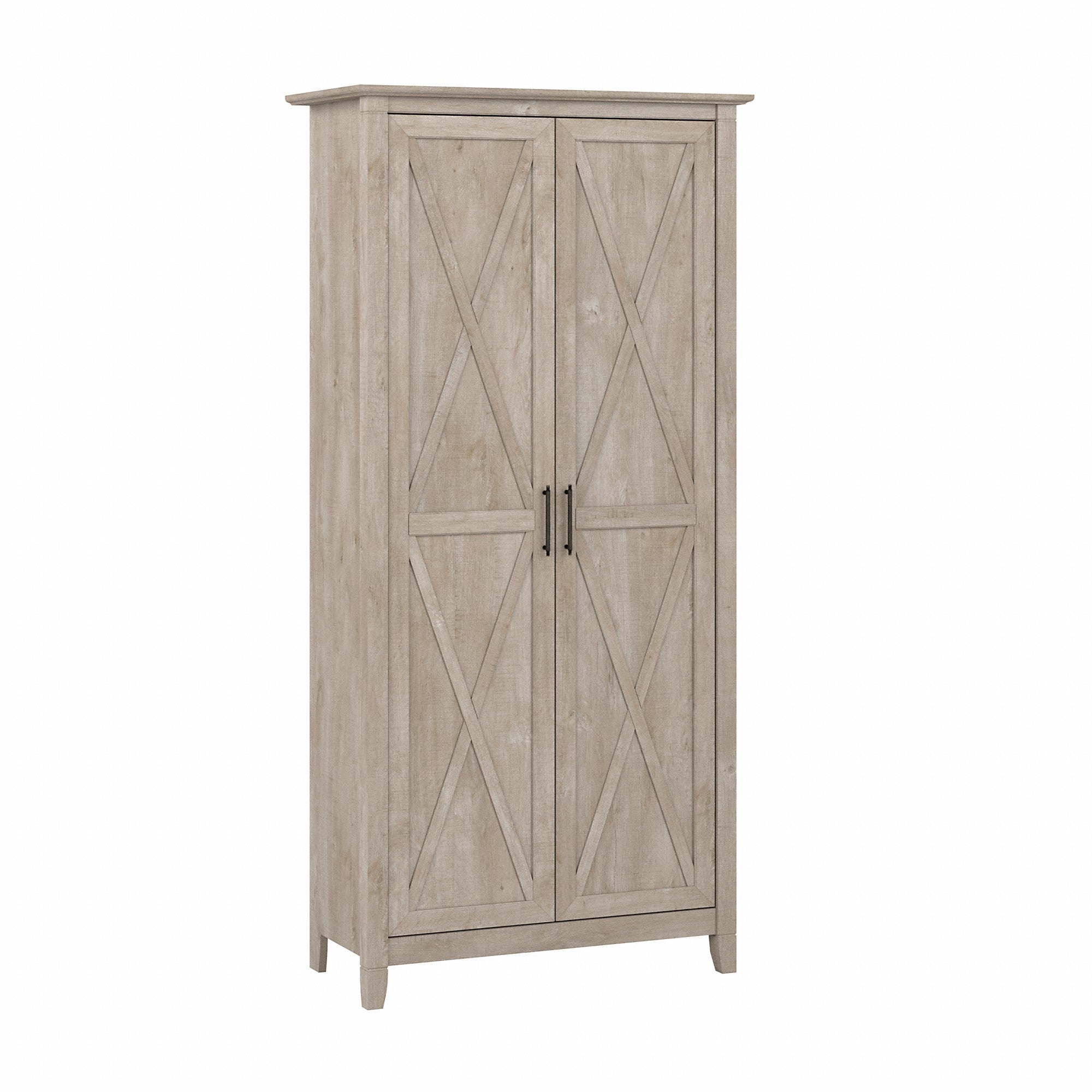 Bush Furniture Key West Tall Storage Cabinet with Doors