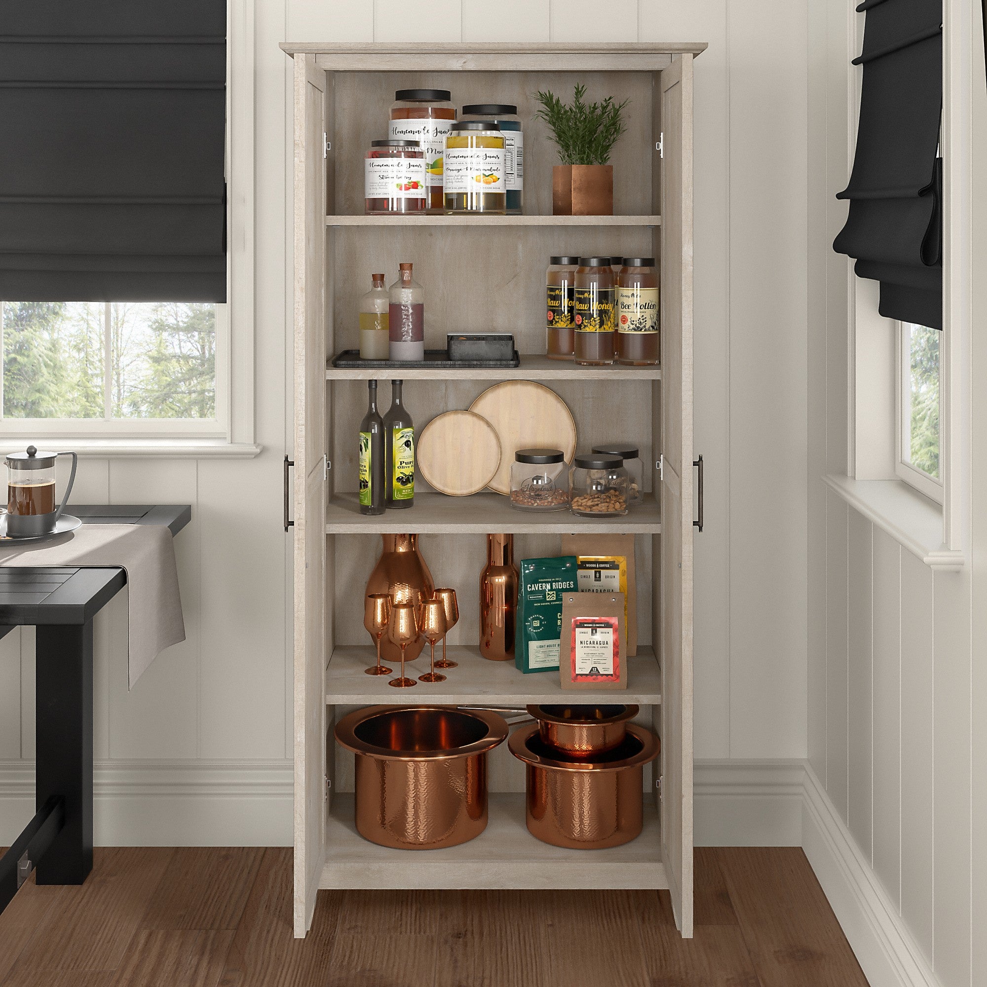 Bush Furniture Key West Kitchen Pantry Cabinet