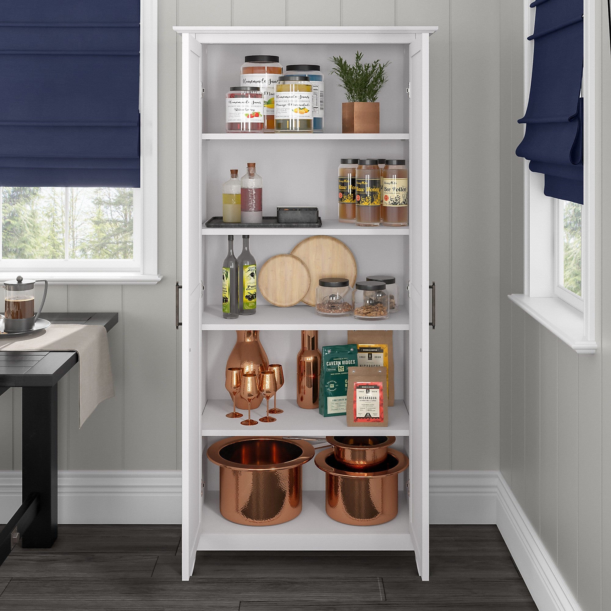 Bush Furniture Key West Kitchen Pantry Cabinet