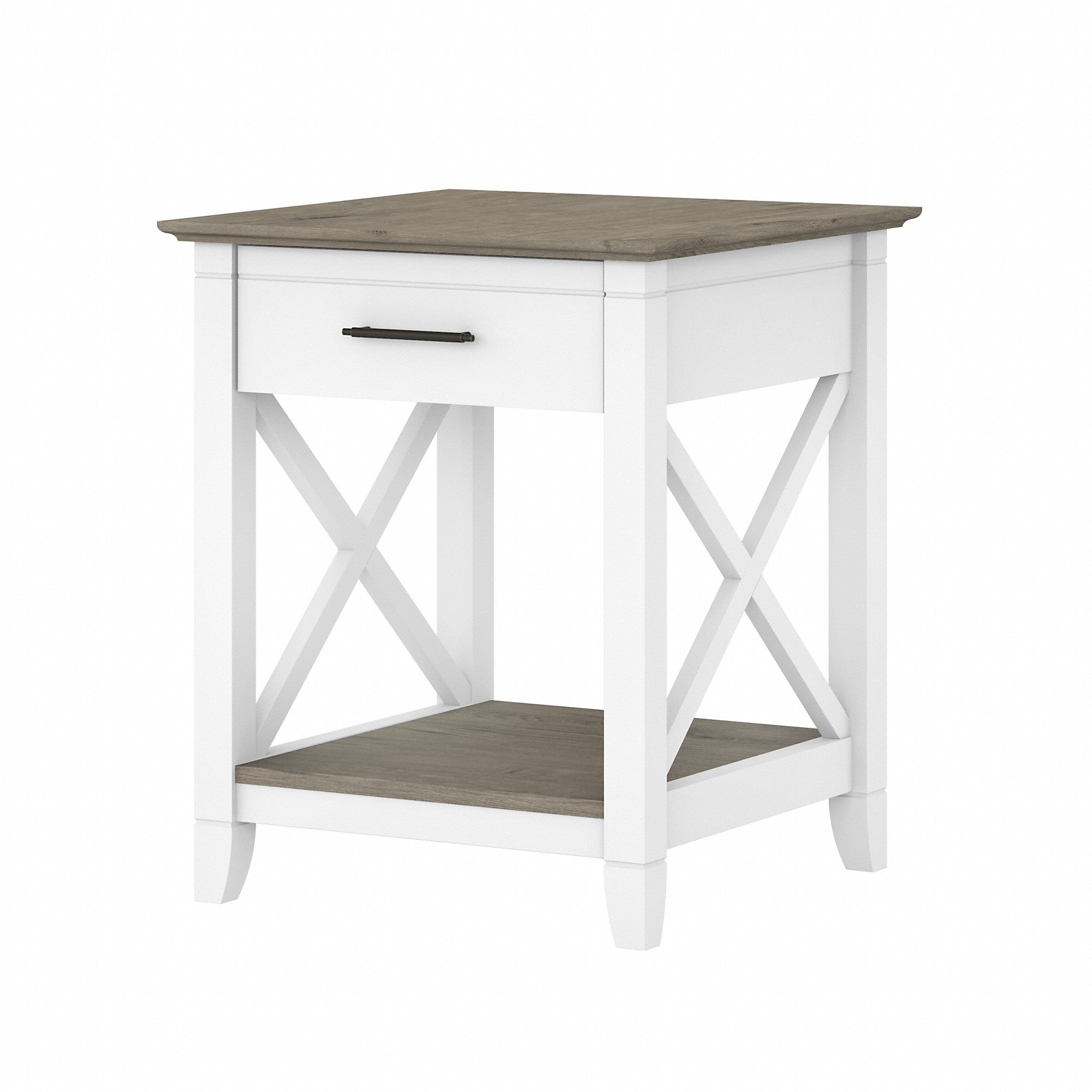 Bush Furniture Key West End Table with Storage