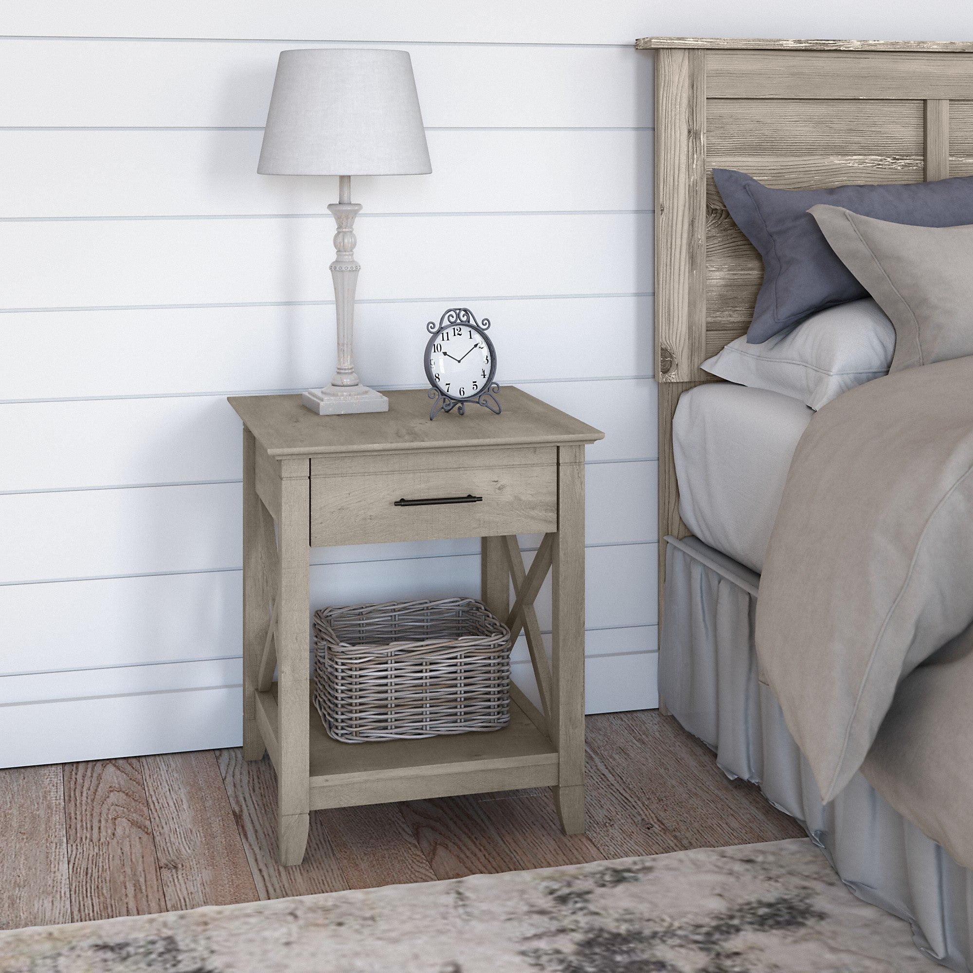 Bush Furniture Key West Nightstand with Drawer